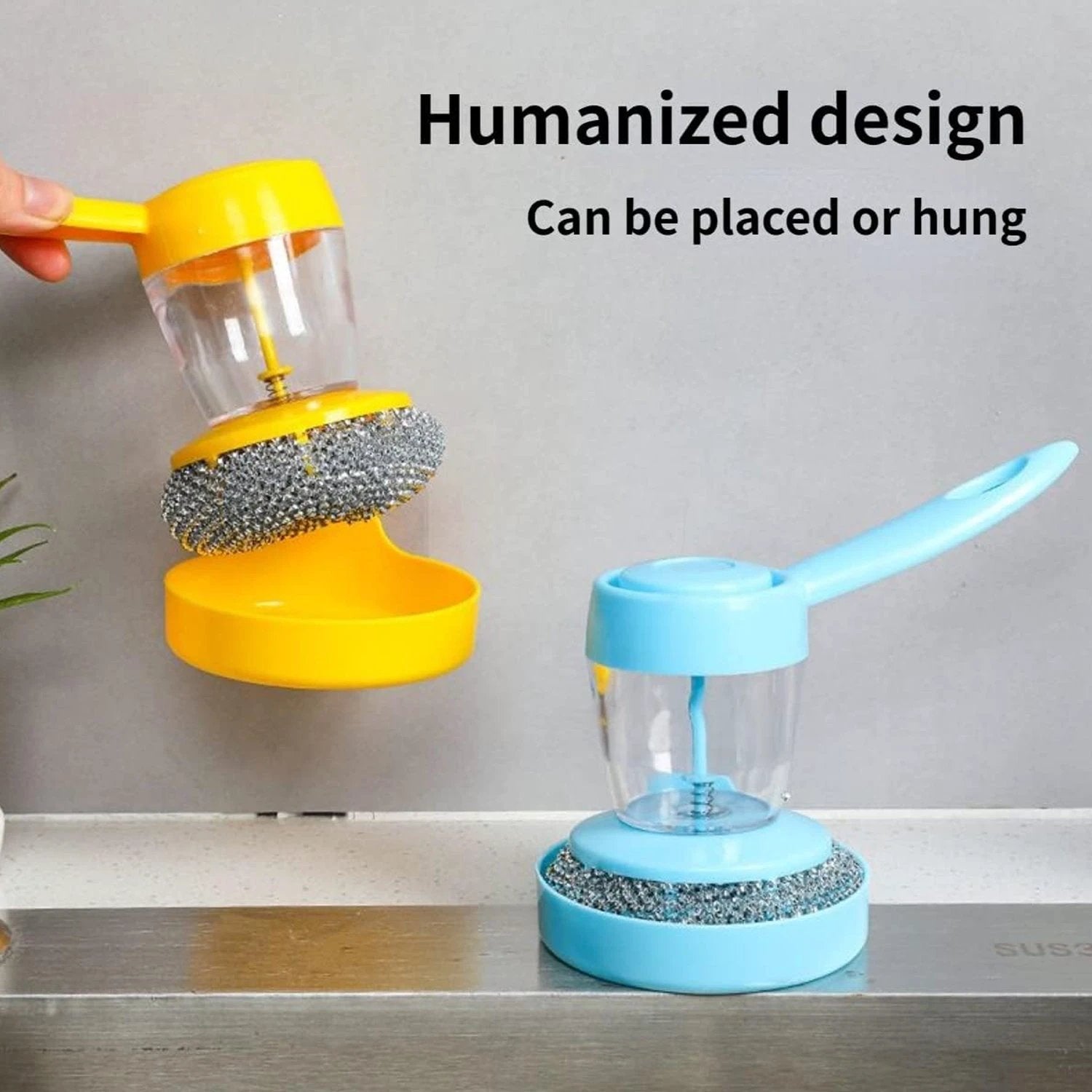 Handheld Soap Dispenser With Scrub (1 Set) - 69kart