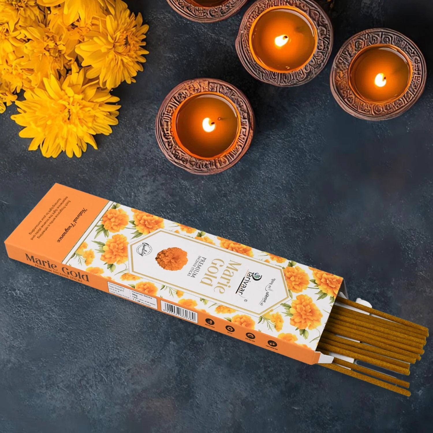 Marie Gold Premium Incense Stick Agarbatti For Home Office by Wukusy