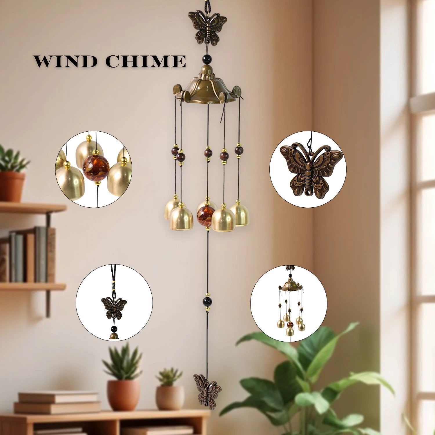 Decorative Wind Bell Chimes Outdoor Hanging (1 Pc) by Wukusy