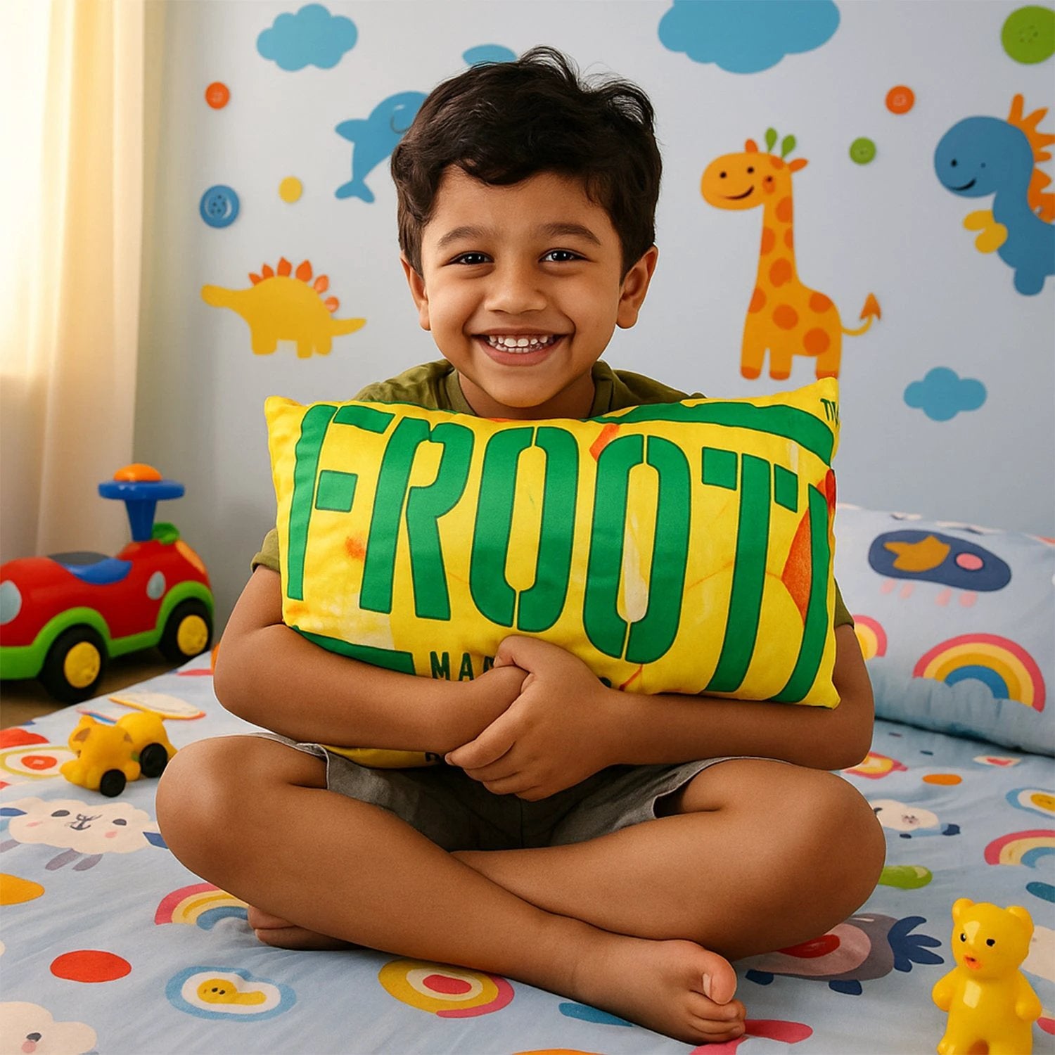 Soft Plush Cartoon Character Kids Pillow Cushion For Baby (40 X 25 Cm  1 Pc) - 69kart