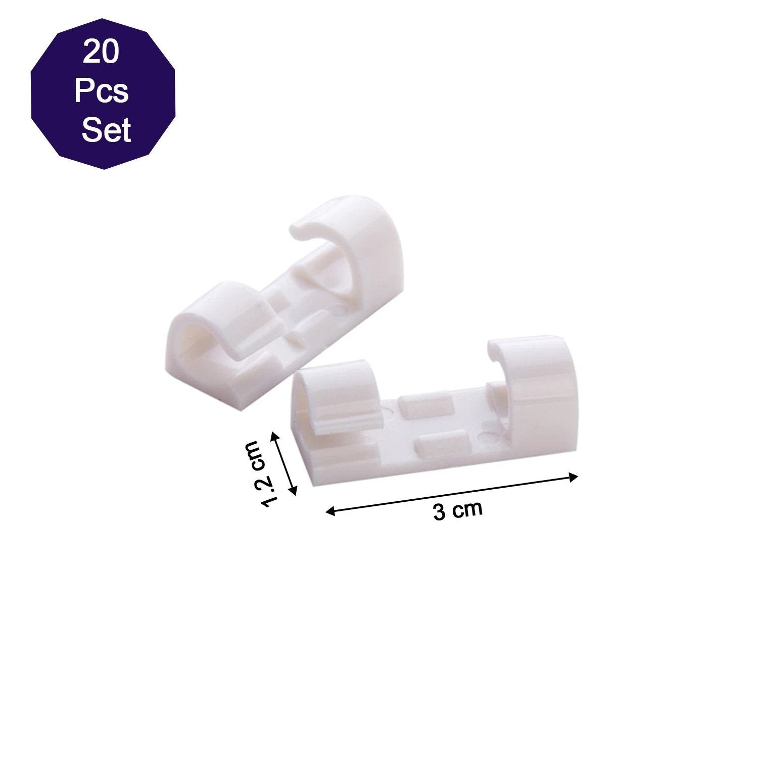 1761 Self Adhesive Cable Clips Wire Manage Holder Sticky Mount-round Plastic Cable Cord by Wukusy