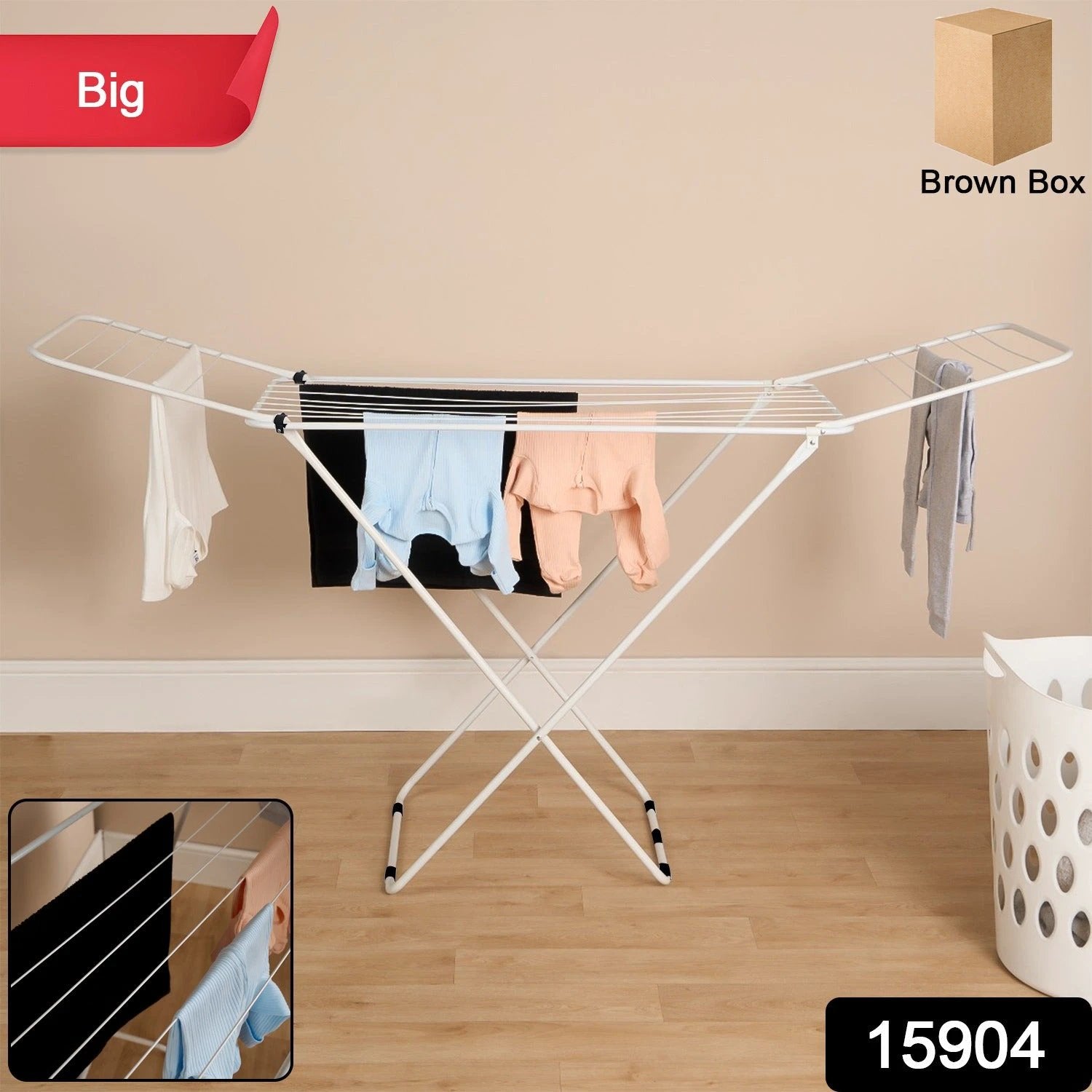 Big Foldable Butterfly Clothes Drying Stand With Wide Wings - 69kart