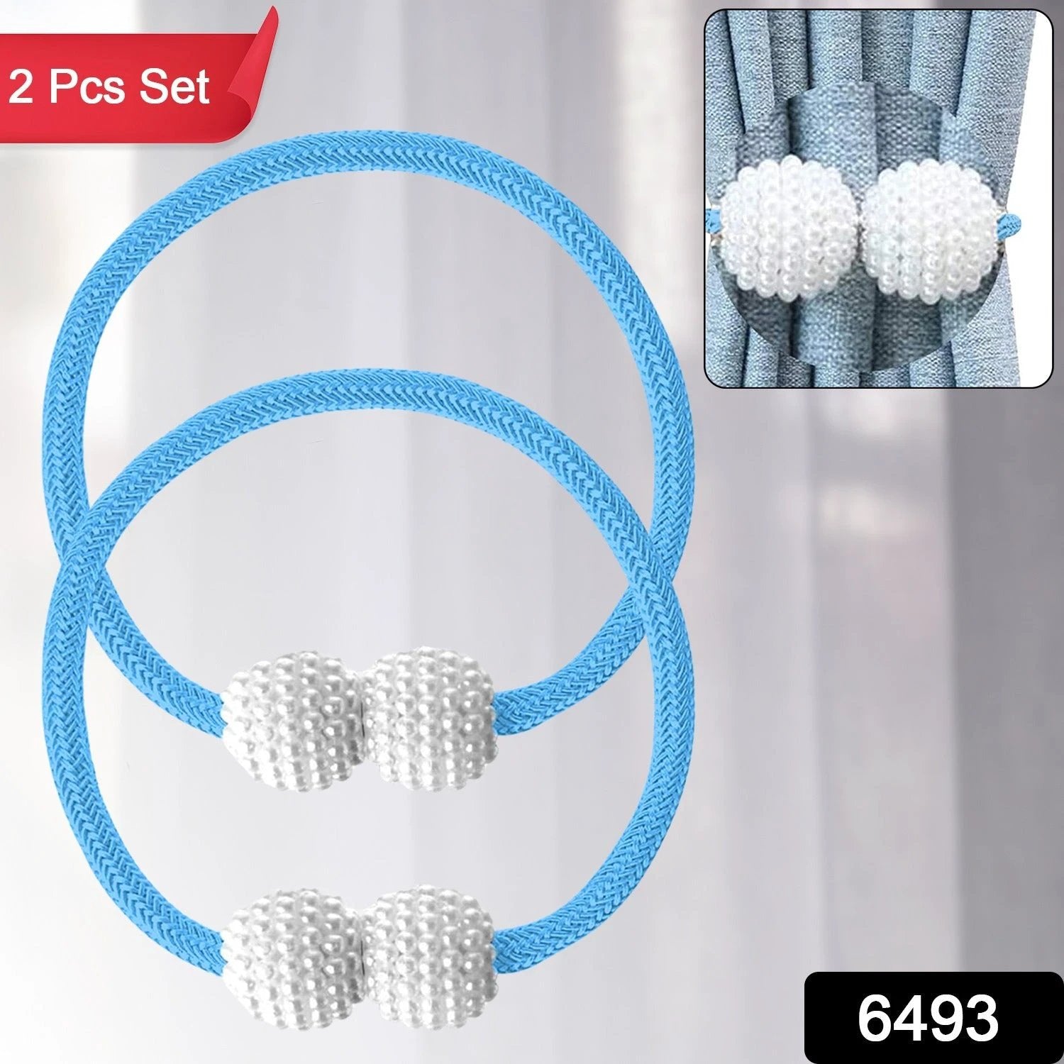 Polyester And Magnet Curtain (2 Pc) by Wukusy