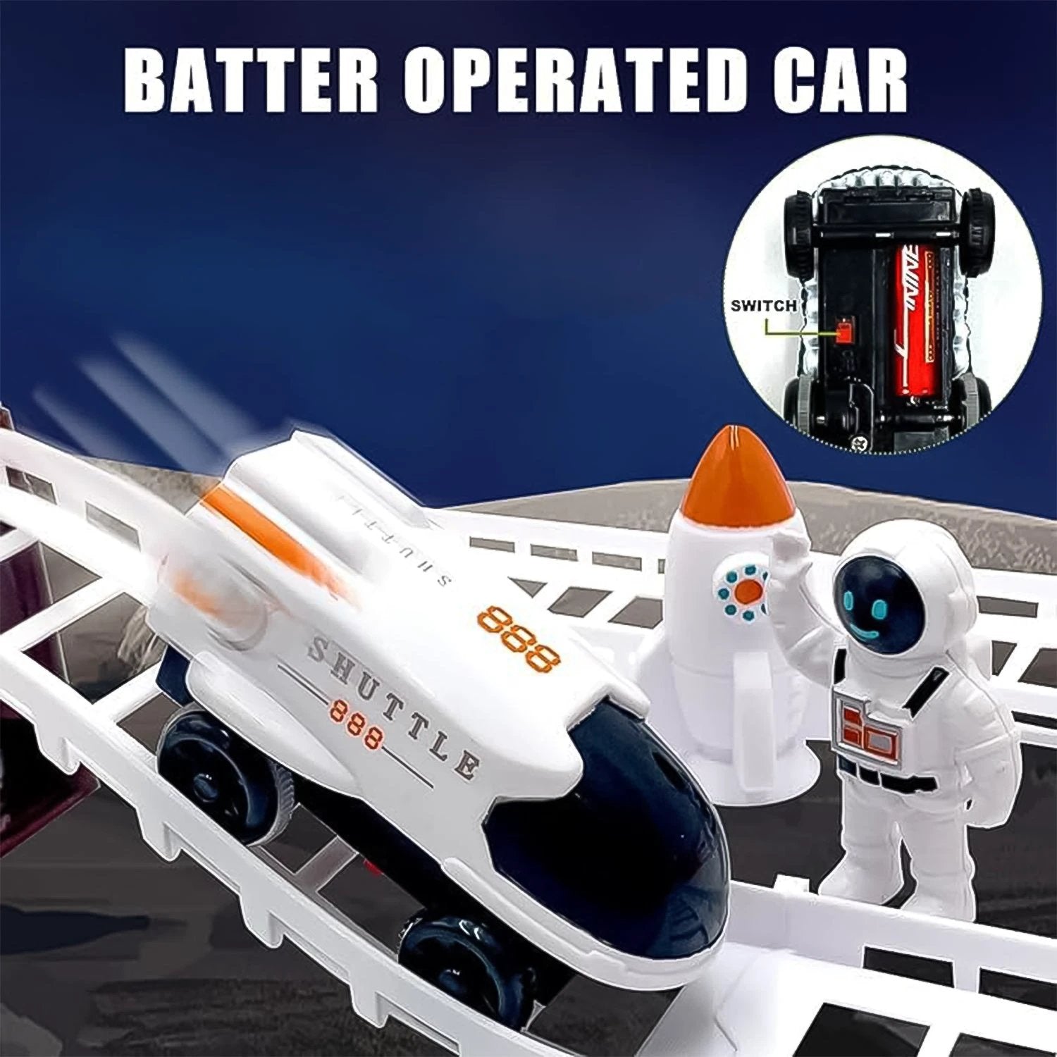 Outer Space Race Track Set For Kids Toys (1 Set) - 69KART