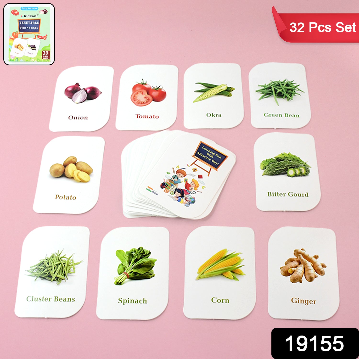 Vegetable Flash Cards 32-piece