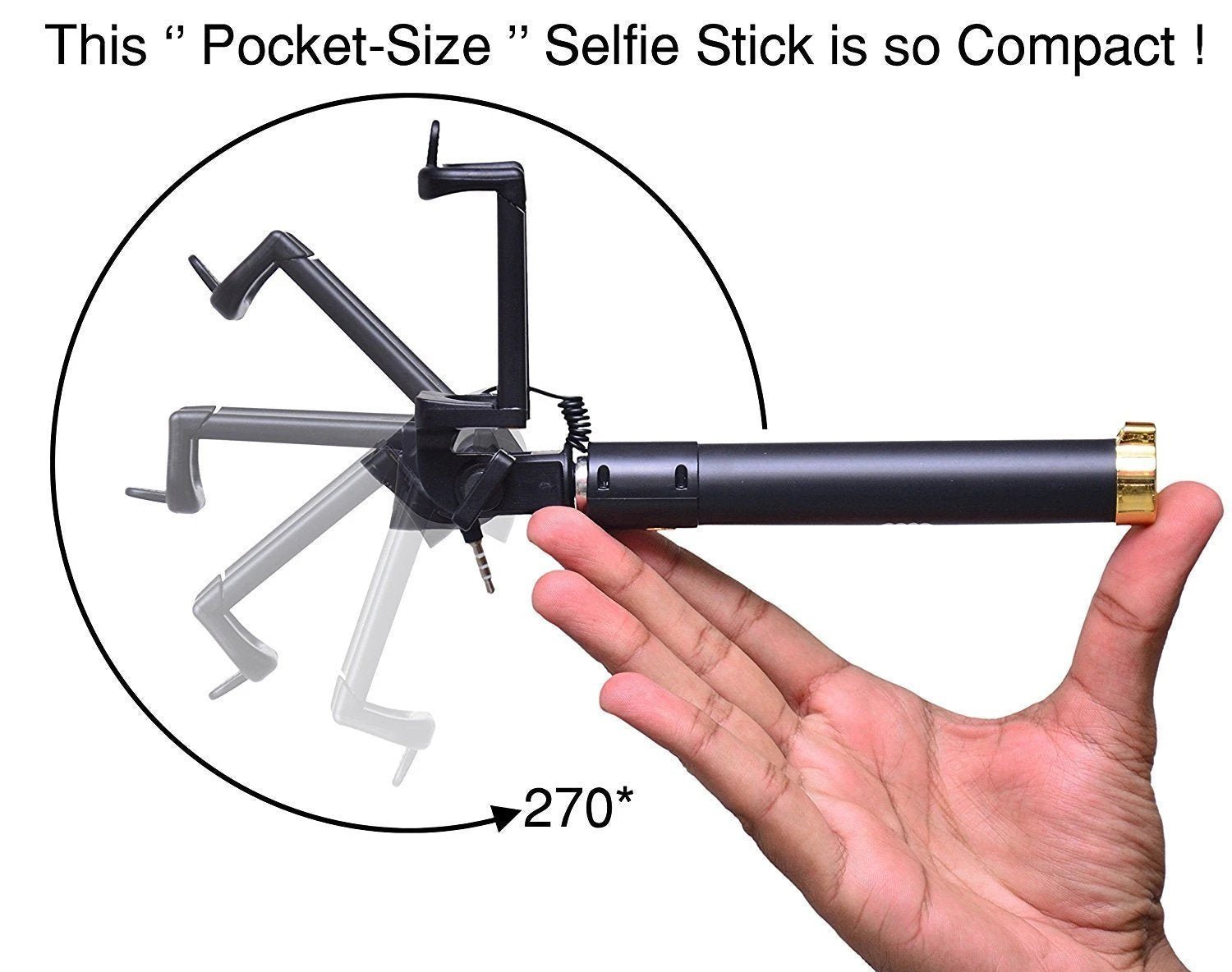 1347 Selfie Sticks Box With Aux Wire For All Smart Phones by Wukusy