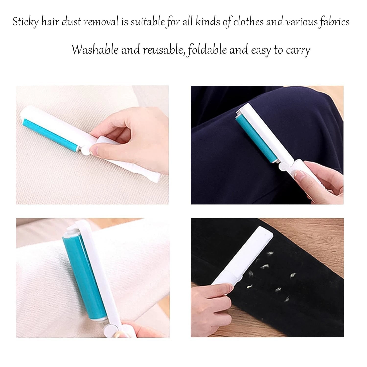 Magic Reusable Lint Roller – Washable Pet Hair & Dust Remover (Portable) - 69kart