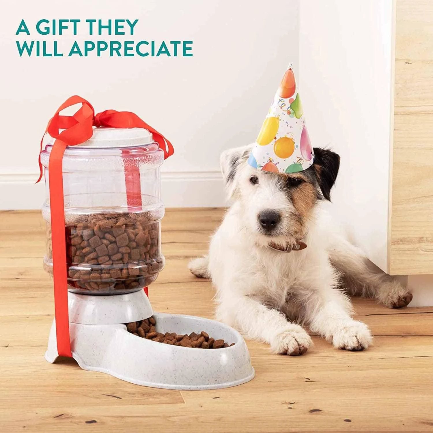 Pet Feeder Food Dispenser - Replenish Pet Food For Dog Cat Animal Automatic Gravity Dry Food Storage Bottle - 69kart