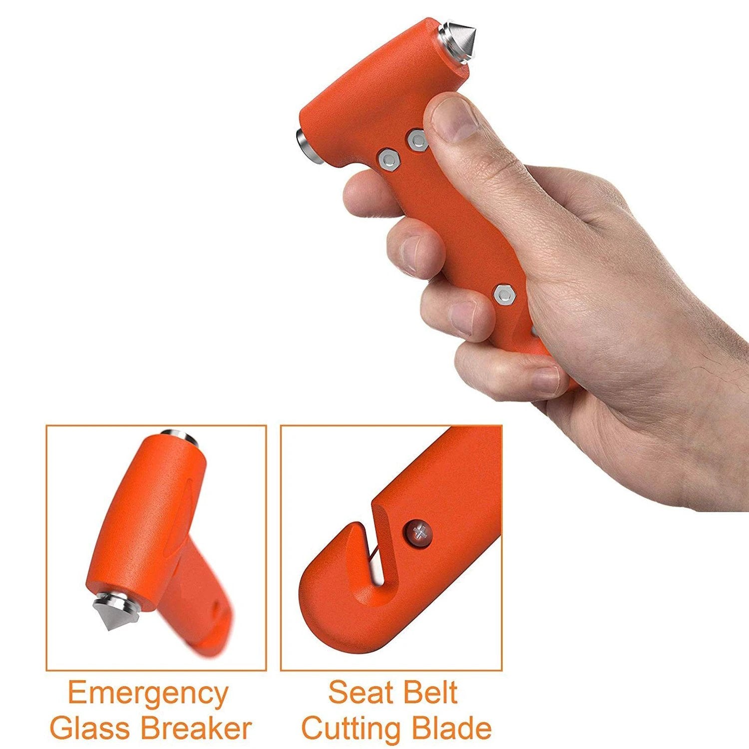 9393 Car Safety Hammeremergency And Rescue Toolcar Window Breaker And Seatbelt Cuttersafety Hammer Emergency Rescue Toolcar Window Breaking Seat Belt Cutter (1 Pc) - 69KART