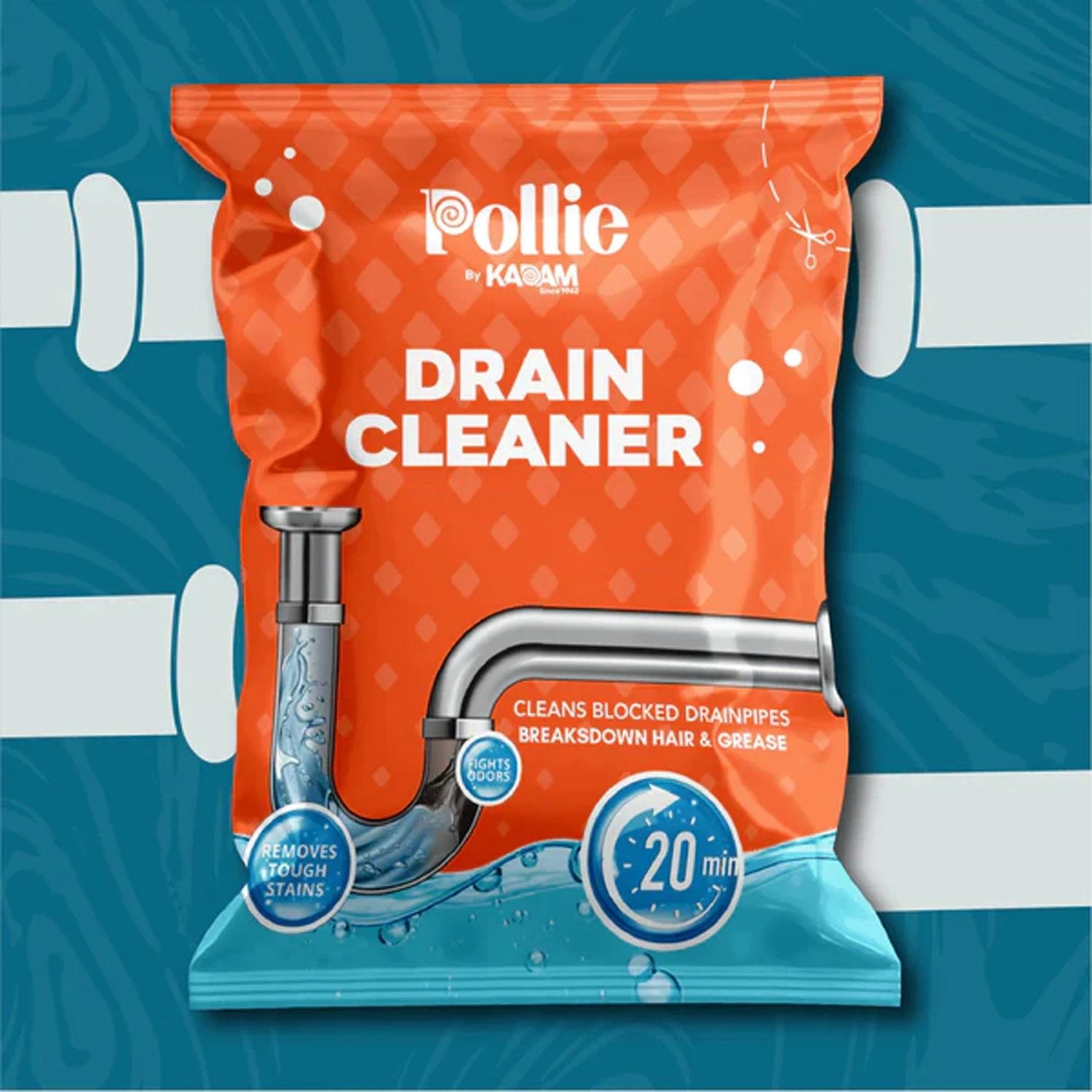 Pollic Kadam Powerful Drain Cleaner Sachet (50 Gm) by Wukusy