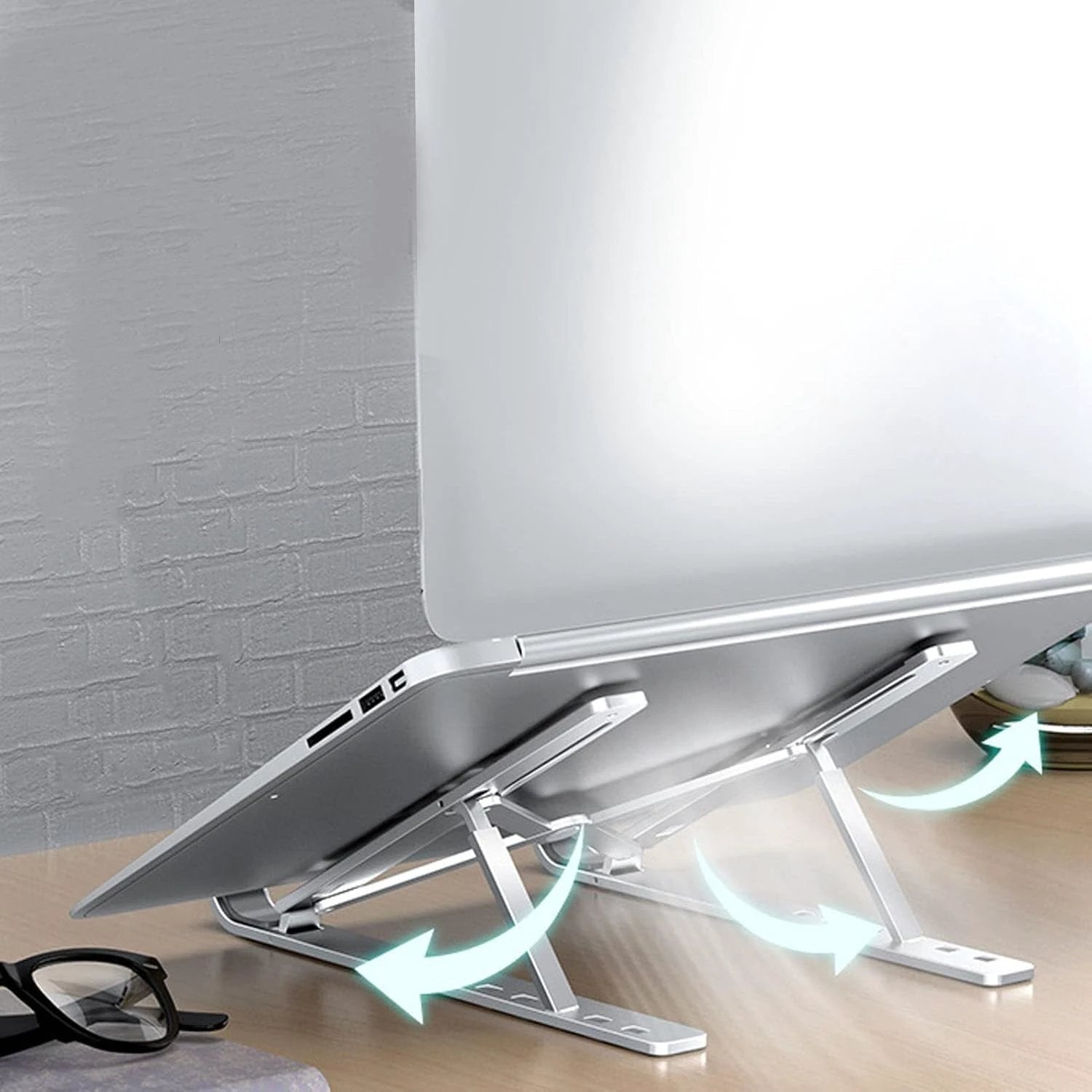 Metal Portable Laptop Stand With 7 Adjustable Angles (1 Pc) - 69KART