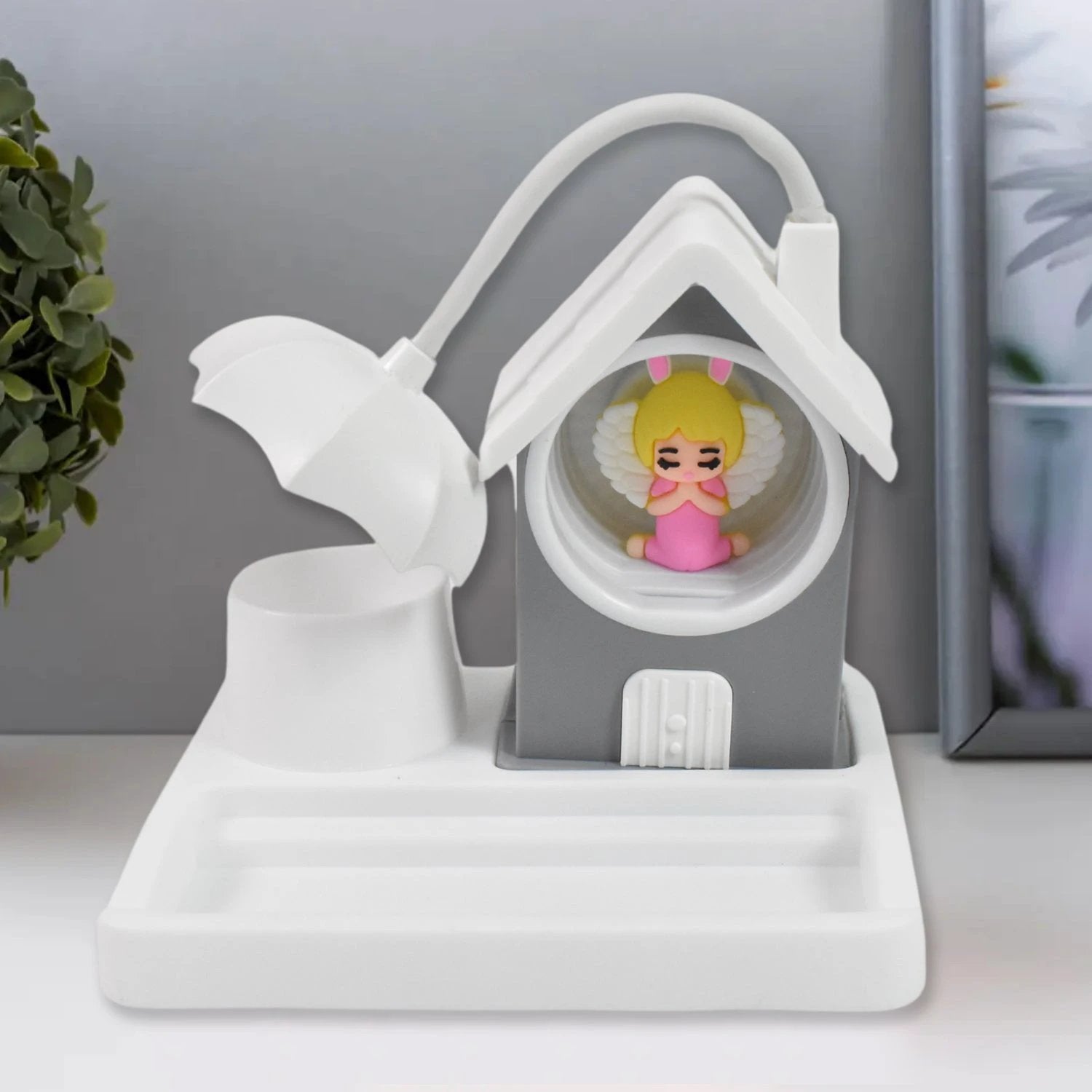 Cute Lovely Cartoon  Home Design With Plastic Base Led Desk Light Multi Color Changes (1 Pc) - 69kart
