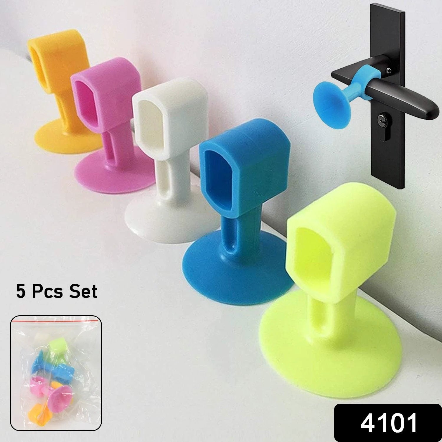 Self-sucking Silicone Door Stopper (5 Pcs Set) by Wukusy