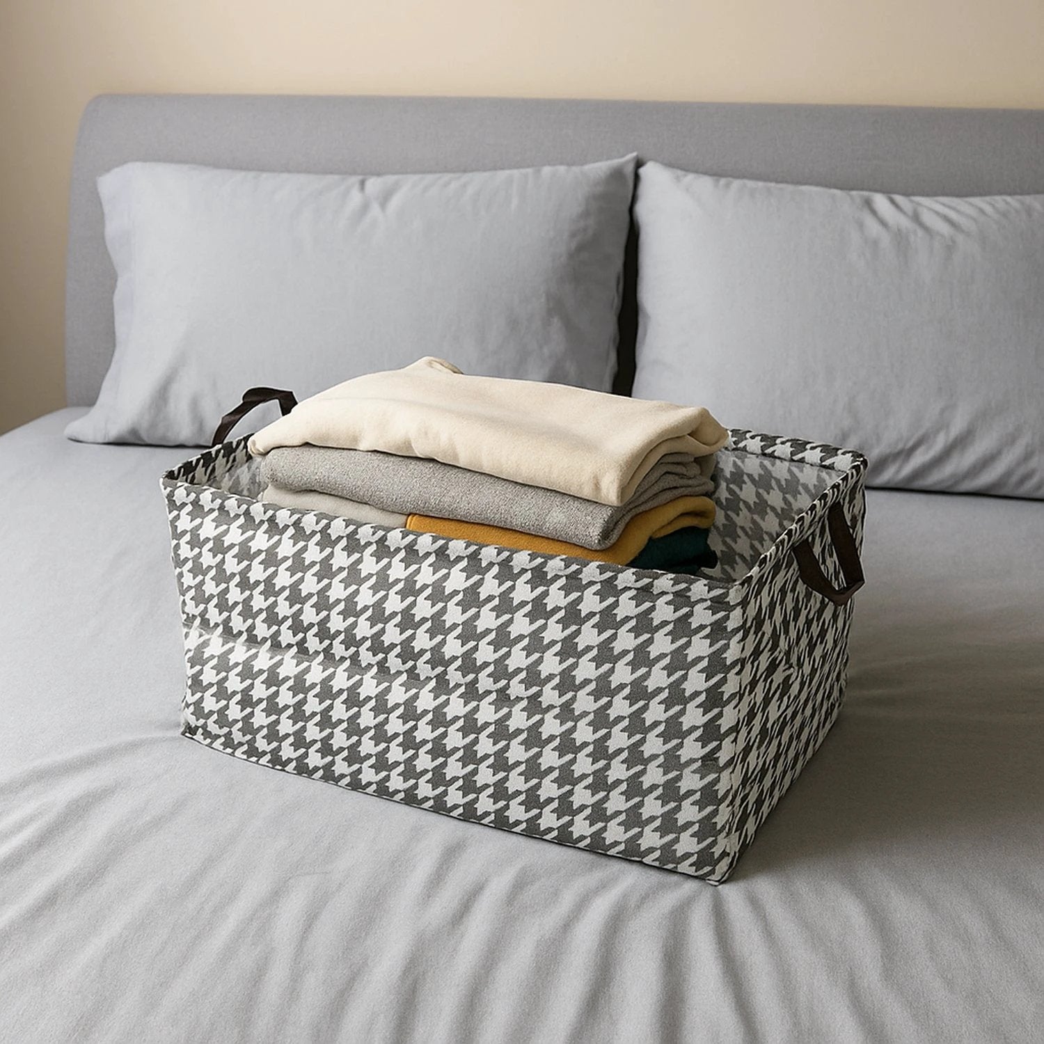 Foldable Fabric Storage Box With Handles (47  28 Cm) - 69kart