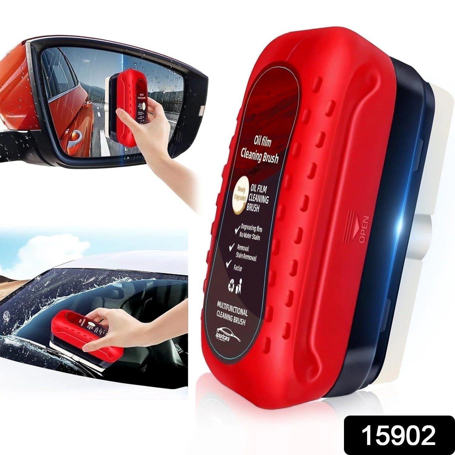 2-in-1 Car Oil Film Cleaning Brush - 69kart