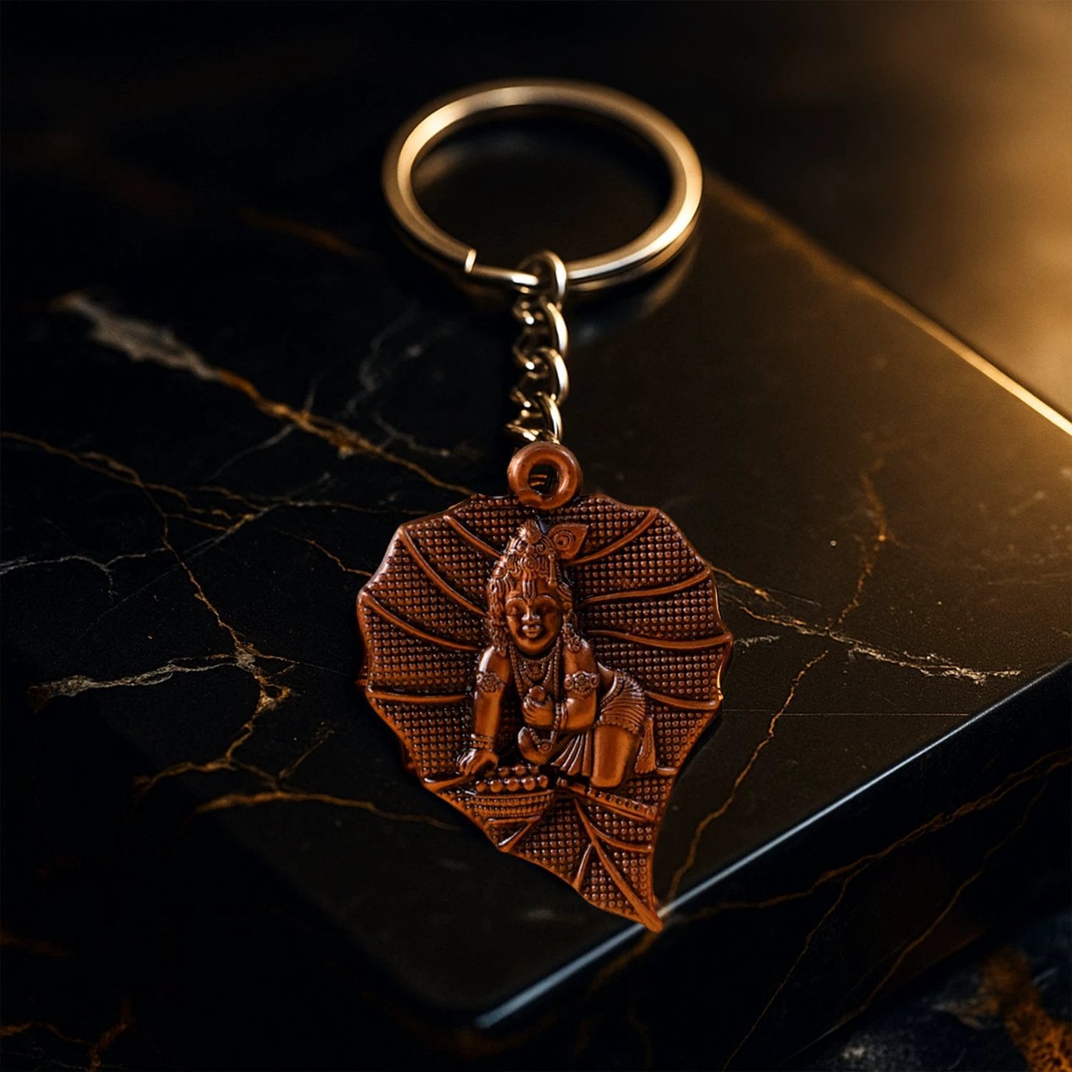 Premium Antique-Finish Metal Keychain by Wukusy