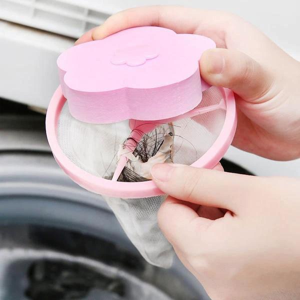Magic Floating Lint Catcher for Washing Machine – Reusable Flower Mesh Bag - 69KART