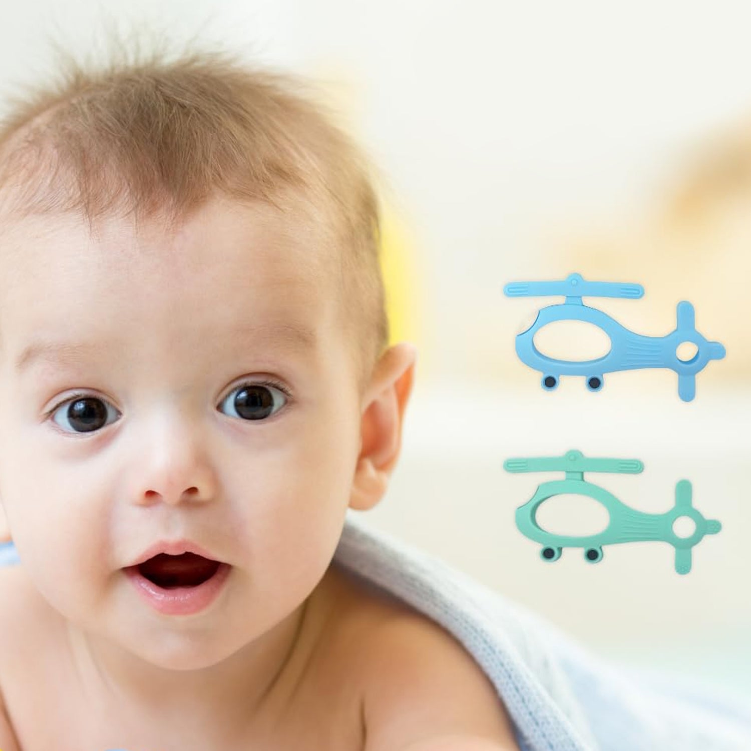 Silicone Helicopter Shape Teether For Baby