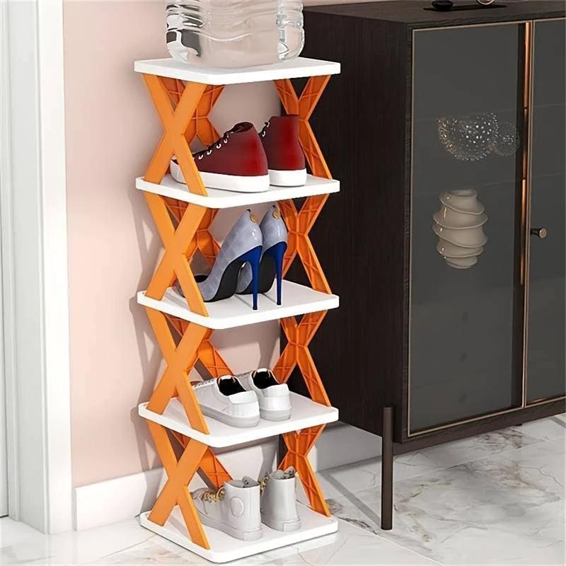 9065 5 Tier Shoes Stand Shoe Tower Rack Suit For Small Spaces Closet Small Entryway Easy Assembly And Stable In Structure Corner Storage Cabinet For Saving Space by Wukusy