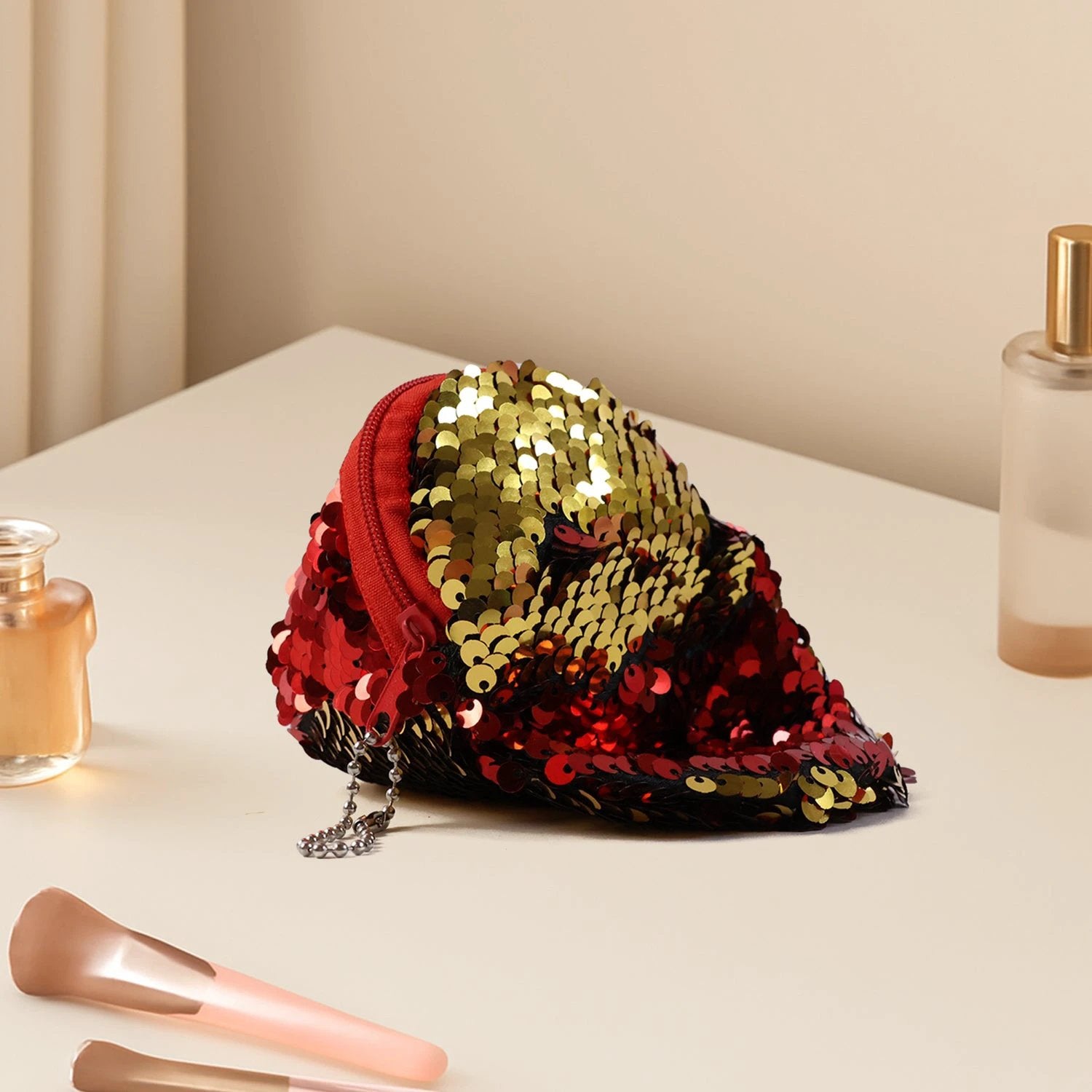 Stylish Sequin Mini Cap-shaped Coin Purse (1 Pc) - 69KART