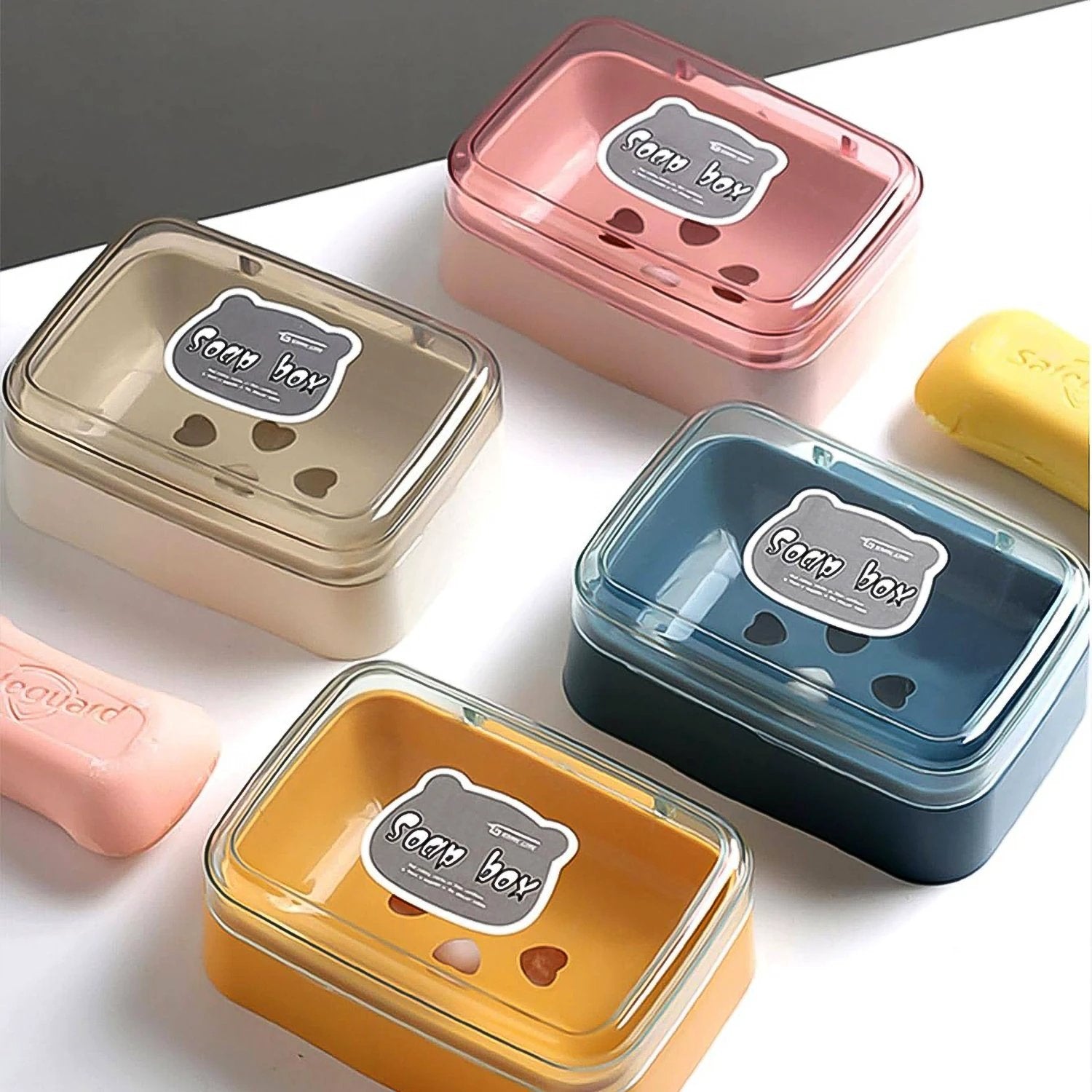 Plastic Soap Dish Portable Plastic Self Draining Soap Holder (1 Pc  Mix Color) - 69kart