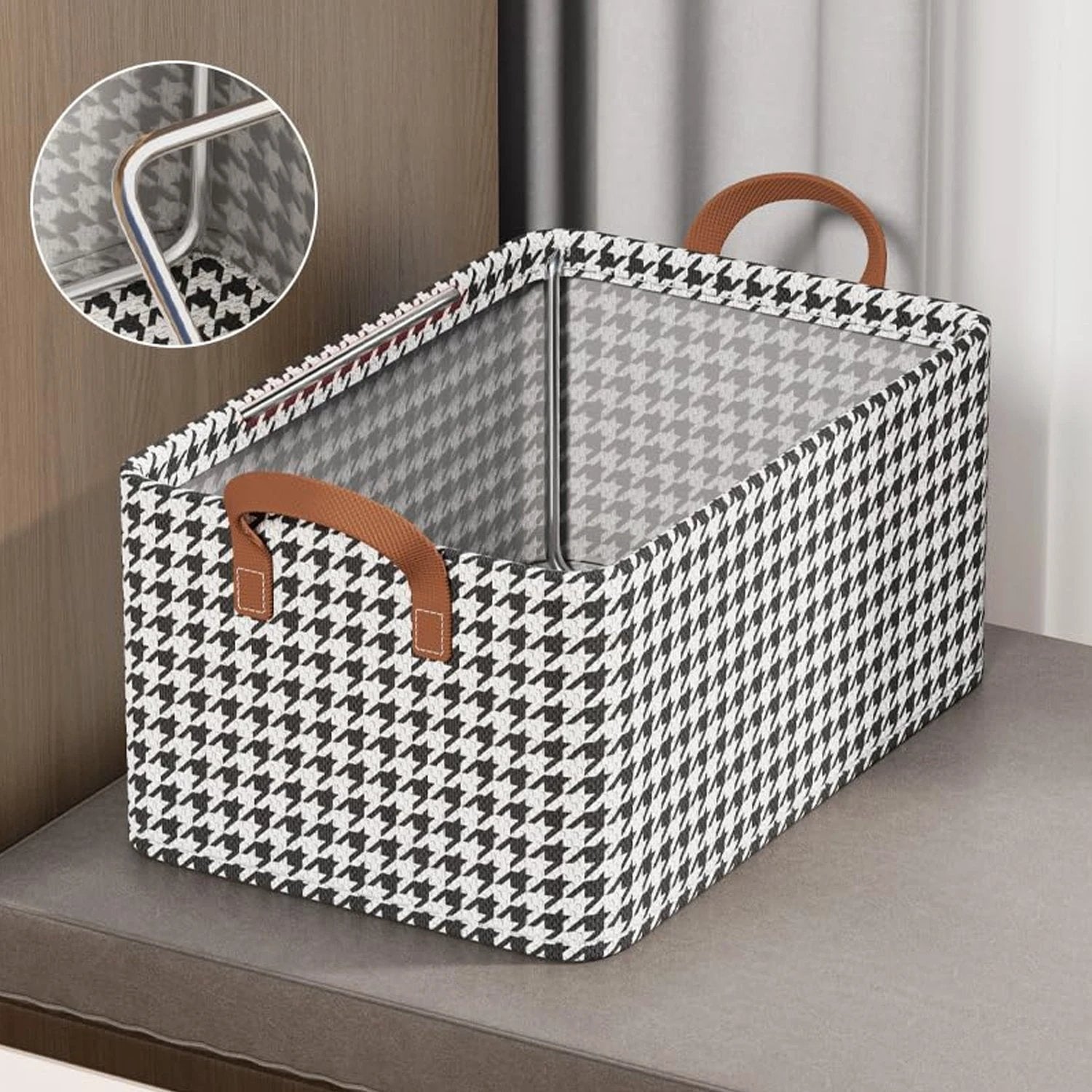 Foldable Fabric Storage Box With Handles (47  28 Cm) - 69kart