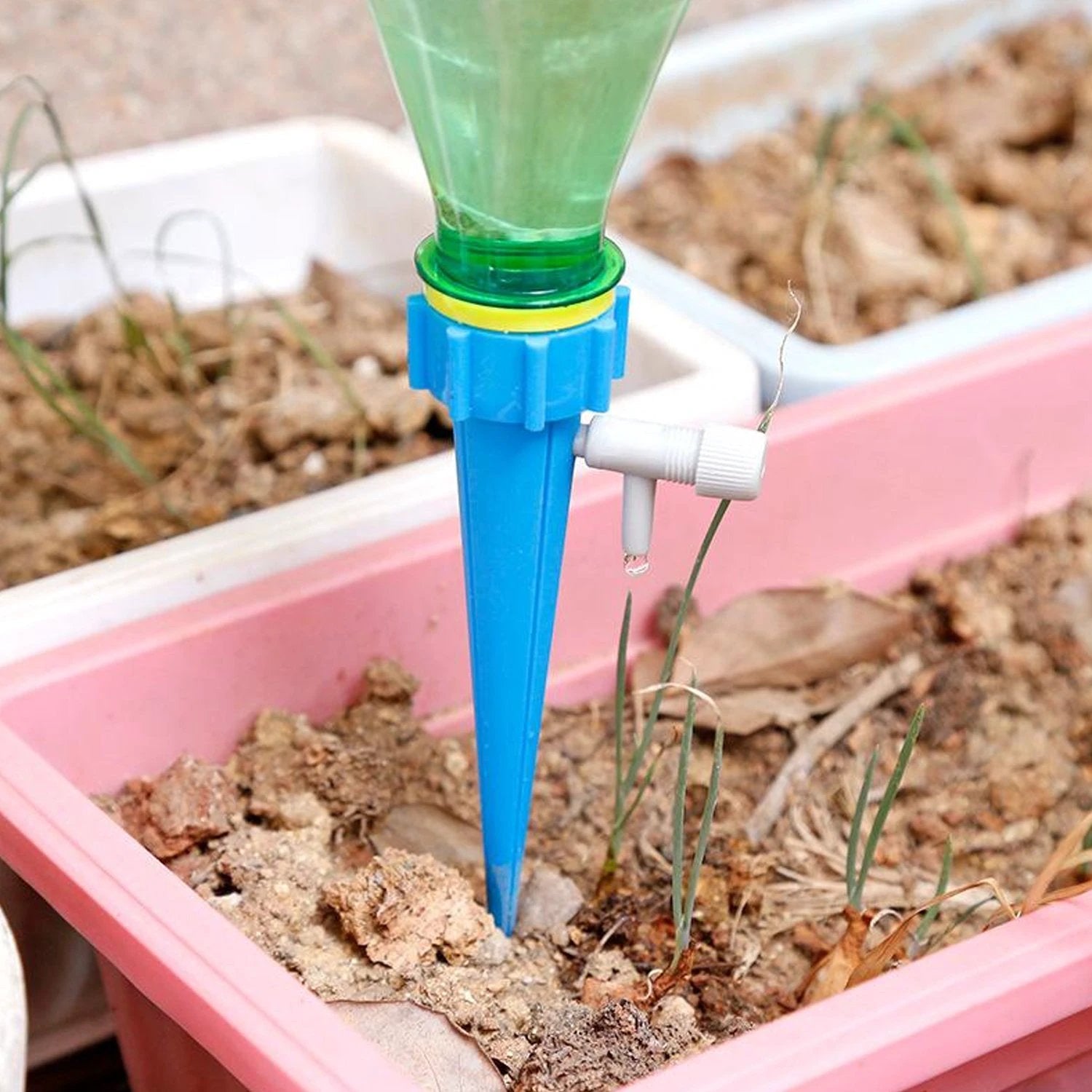 Plant Watering Spikes Self Watering Spikes Water Dripper For Plants Adjustable Plant Watering Devices With Slow Release Control Valve Switch - 69KART