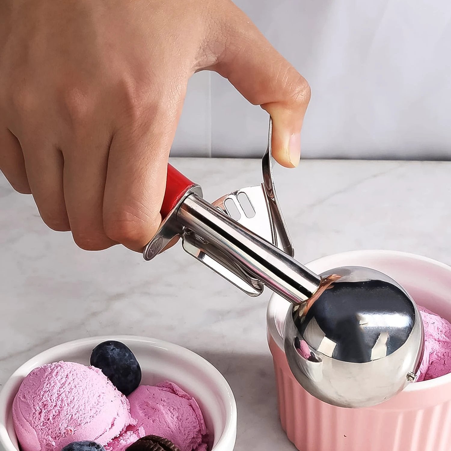 Apex Ice Cream Scoop  70 Ml Stainless Steel Head With Ergonomic Handle (1 Pc) - 69KART