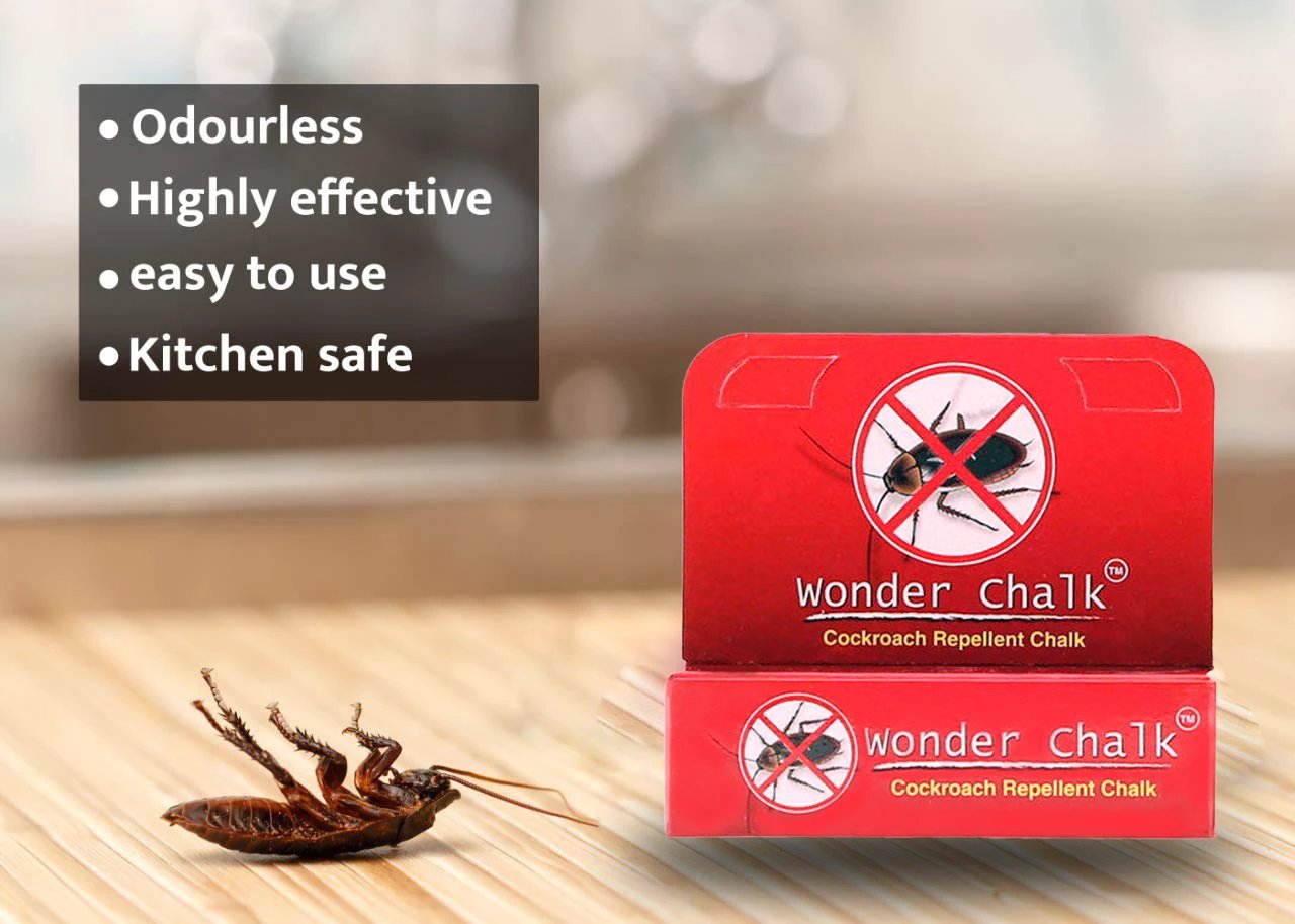 1315 Cockroaches Repellent Chalk Keep Cockroach Away (Pack Of 12) by Wukusy