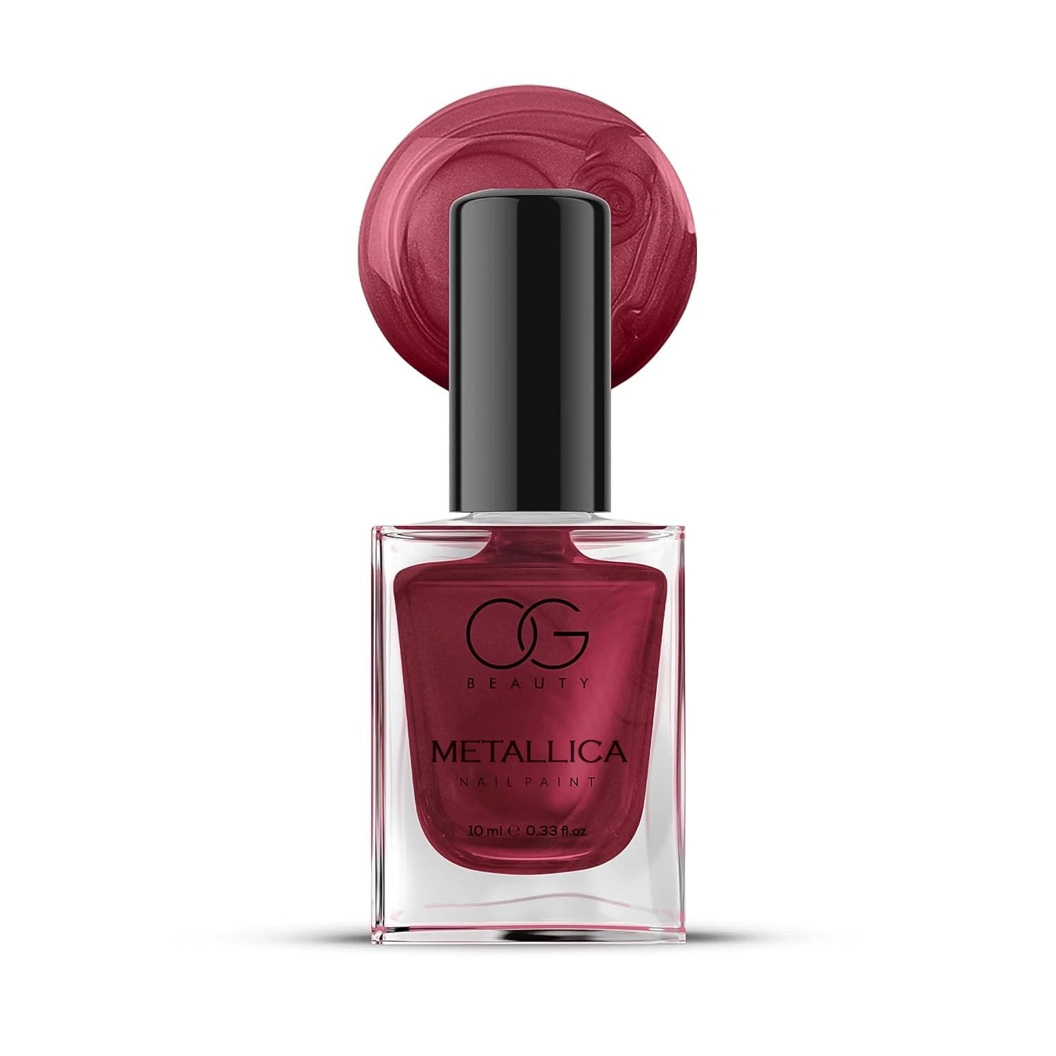 Og Beauty Premium Scarlet Red Metallica Nail Polish (1 Pc  10 Ml) - 69KART