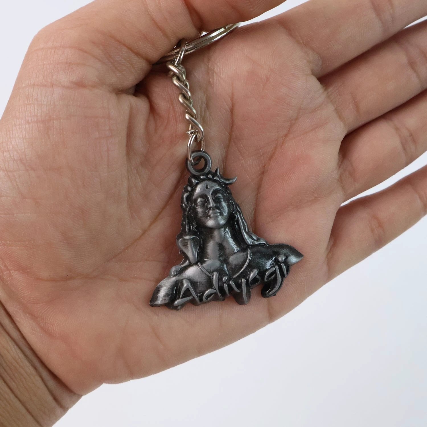 Adiyogi Shiva Face Metal Keychain by Wukusy