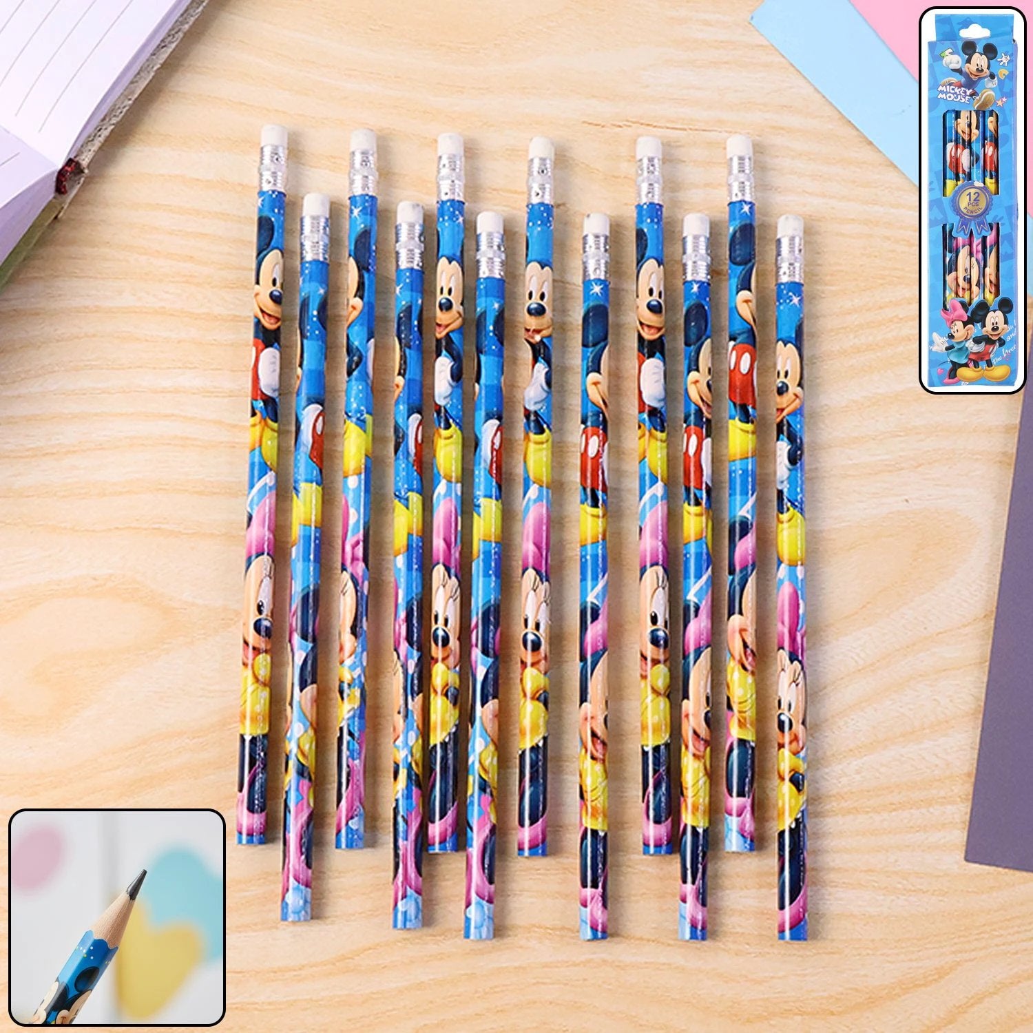 Premium Cartoon-printed Graphite Pencils Set Of 12 Pc - 69kart