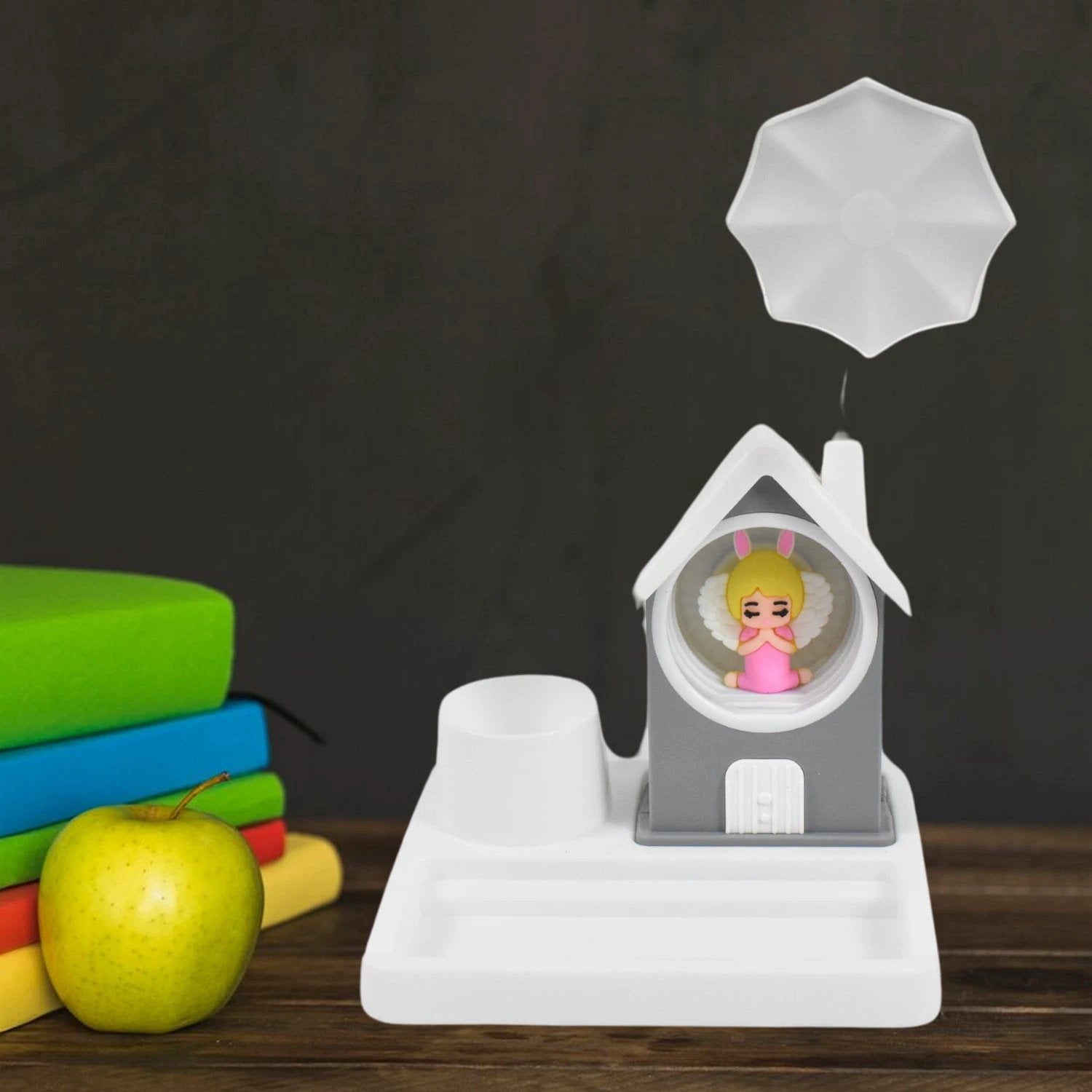 Cute Lovely Cartoon  Home Design With Plastic Base Led Desk Light Multi Color Changes (1 Pc) - 69kart