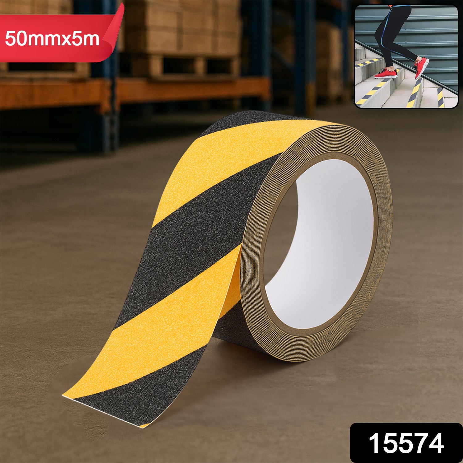Anti-slip Safety Grip Tape Roll 50mm X 5m (1 Pc)