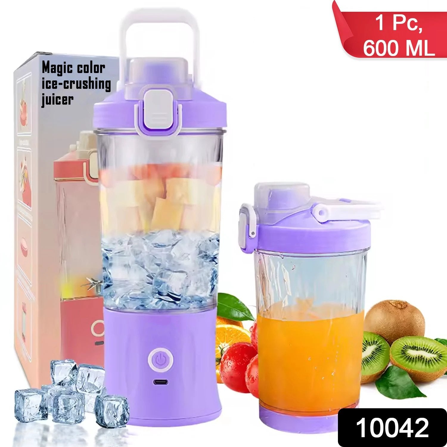 Eletric Crusher Juicer With Multicolor Light 8 Blades (600 Ml  Multicolor) - 69KART