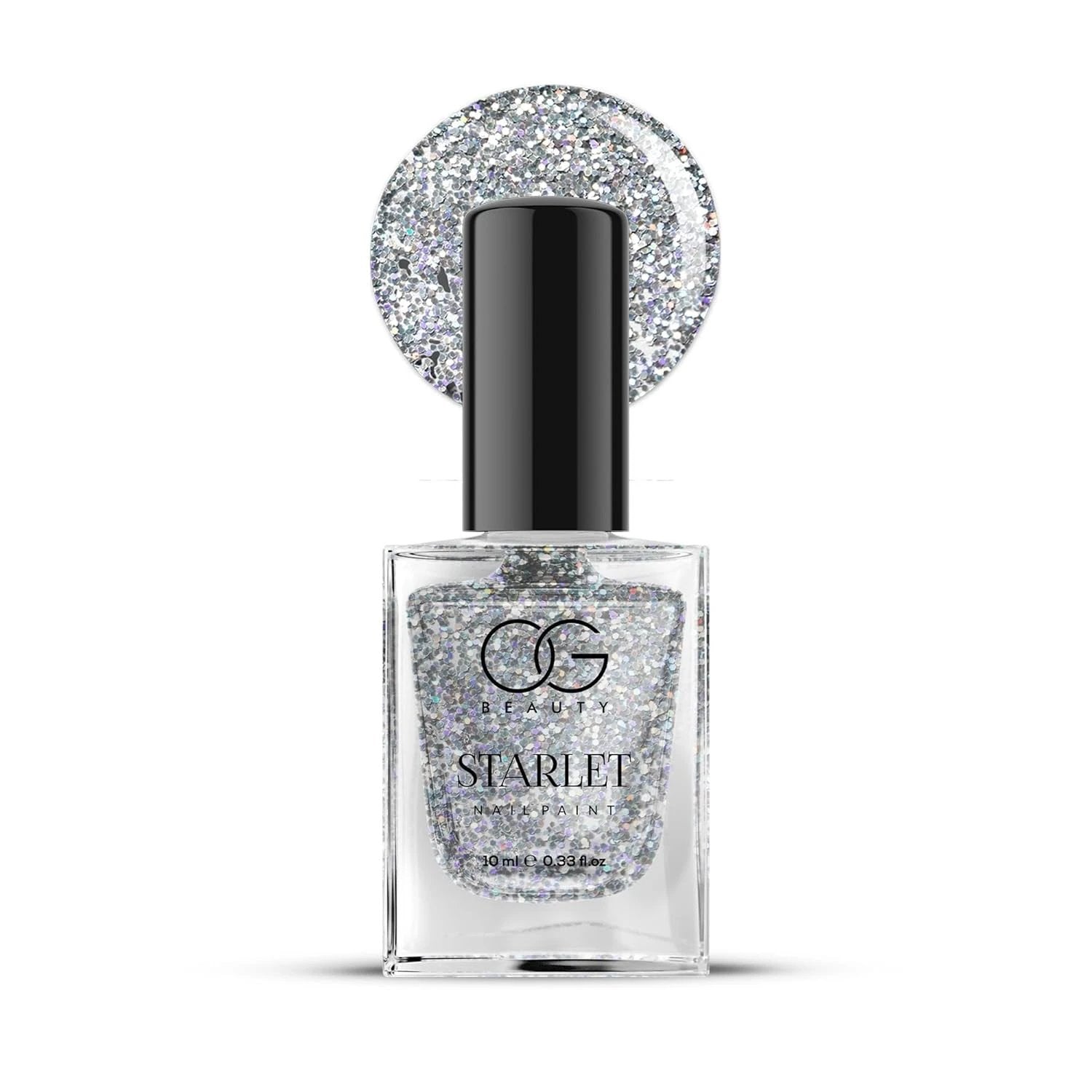 Og Beauty Silver Moonlight Starlet Glitter Nail Paint (10 Ml  1 Pc) - 69KART
