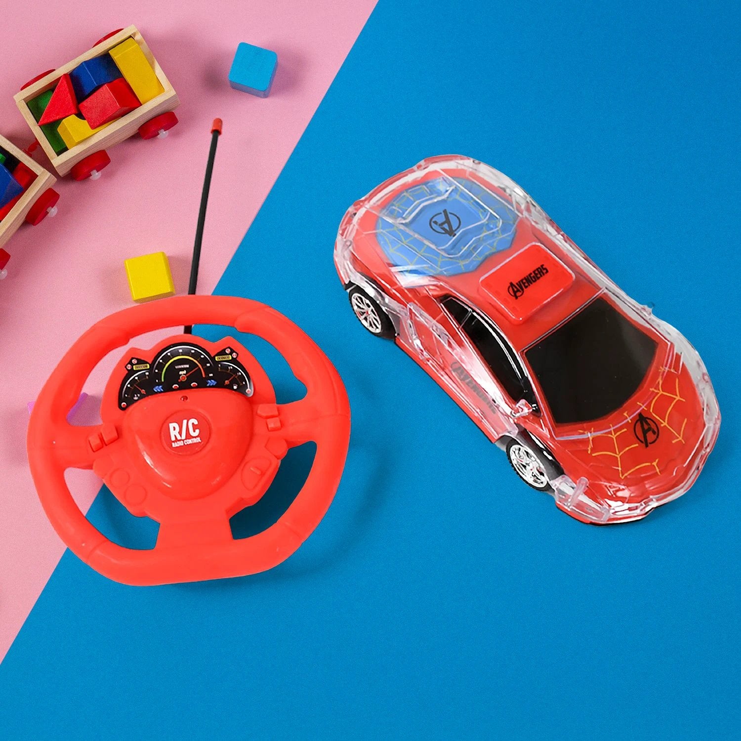 17927 Plastic Remote Control Car Remote Control Racing Car With Two Function Backward And Forward. Handle Design Remote. Best Birthday Gift Birthday Return Gift With Rechargeable Battery For Car - 69kart