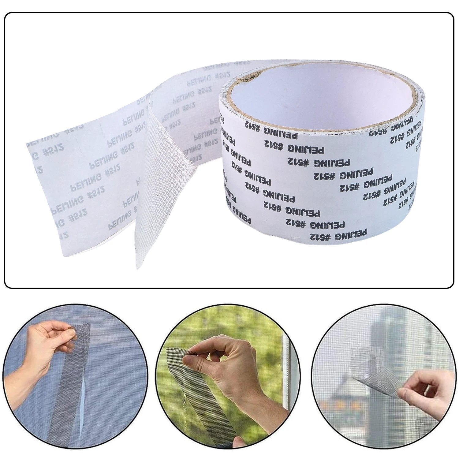 Self-adhesive Mosquito Net Repair Tape 2m X 5cm Roll 1 Pc by Wukusy
