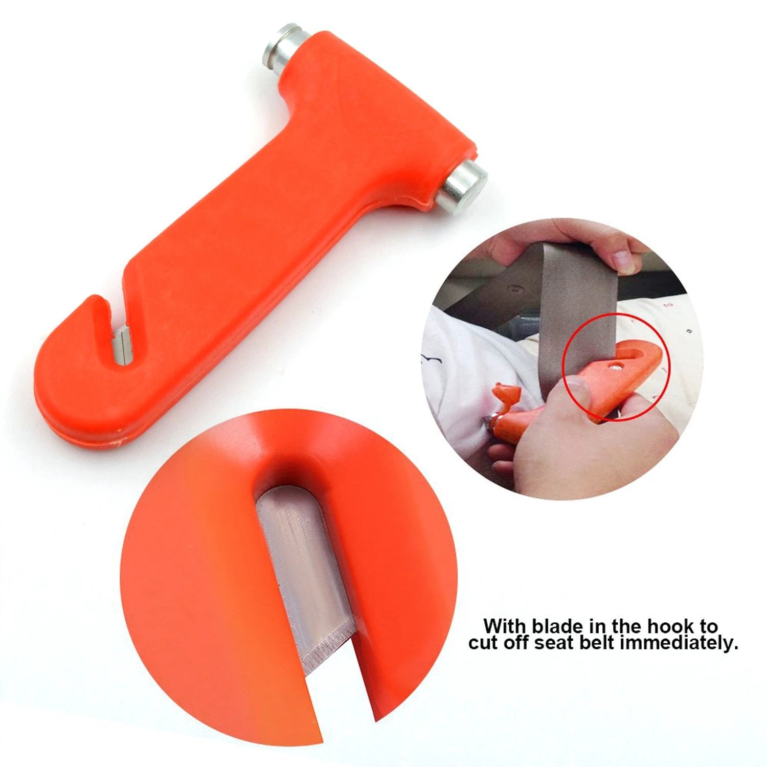 9393 Car Safety Hammeremergency And Rescue Toolcar Window Breaker And Seatbelt Cuttersafety Hammer Emergency Rescue Toolcar Window Breaking Seat Belt Cutter (1 Pc) - 69KART
