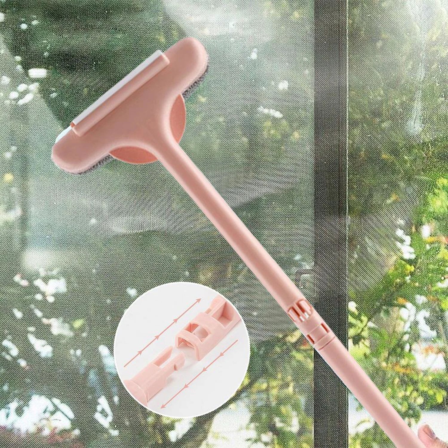 4943 Window Cleaning Brush Multifunctional Screen Cleaning Brush. Multifunctional Glass Cleaning Tools Washing Kit 2in1. by Wukusy