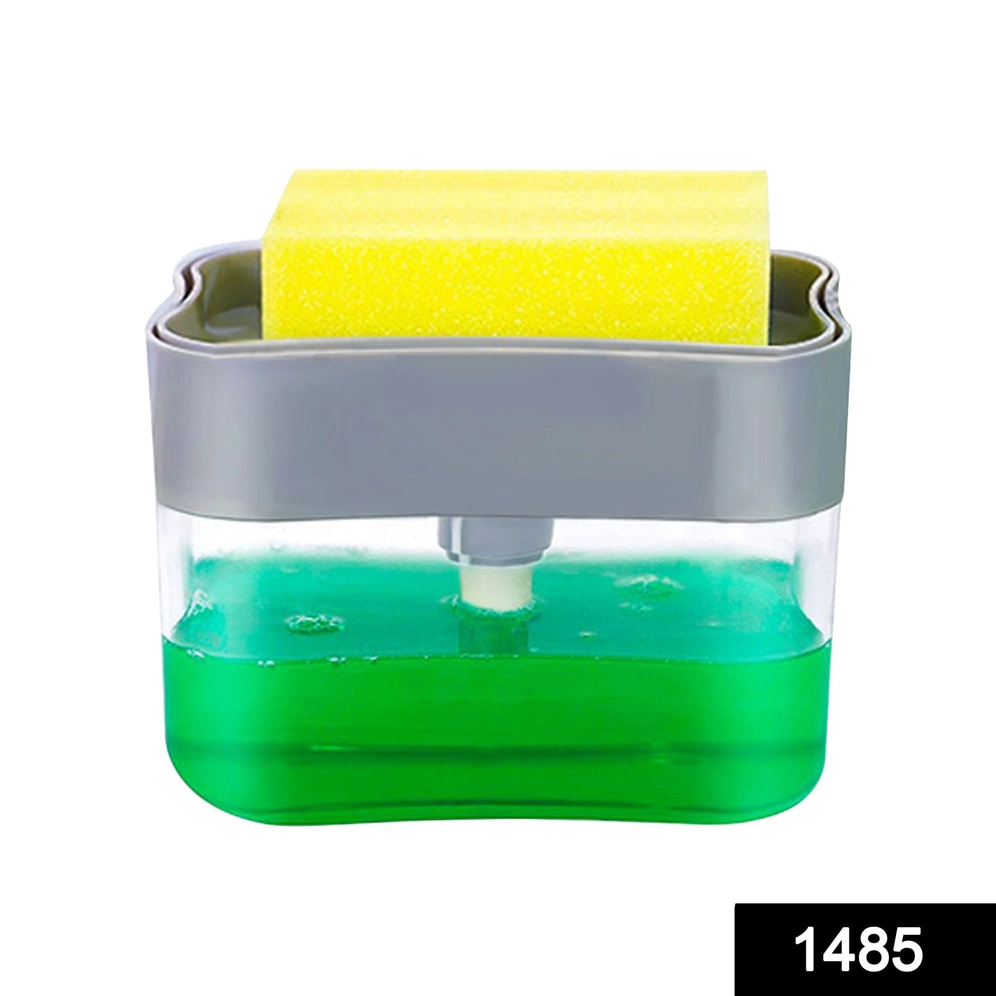 1485 Liquid Soap Dispenser On Countertop With Sponge Holder For Pet by Wukusy