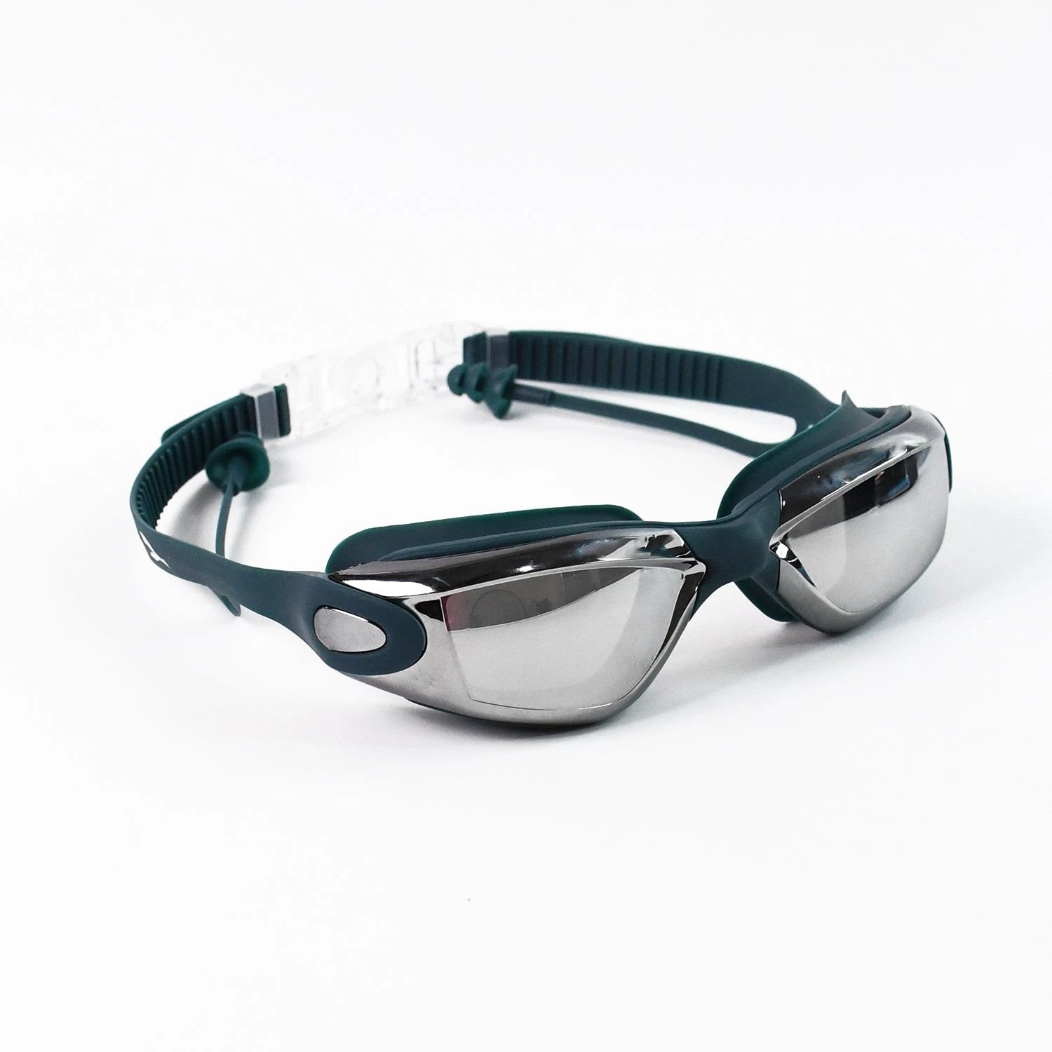 Professional Anti-fog Uv Protection Swimming Goggles With Mirrored Lenses And Earplugs - 69KART