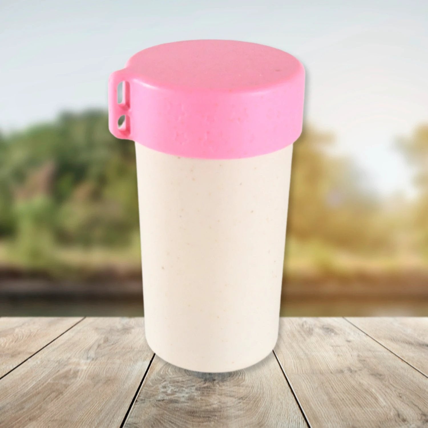 12683 Travel Coffee Cup Portable Water Bottle Wheat Straw Coffee Tea Mug Coffee Mug With Lids For Coffee Tea (300 Ml Approx) - 69kart