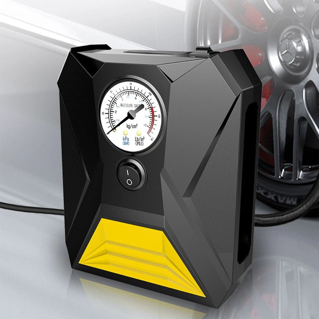 1641 Car Tyre Inflator Rapid Mini Portable Air Compressor Pump - 69kart