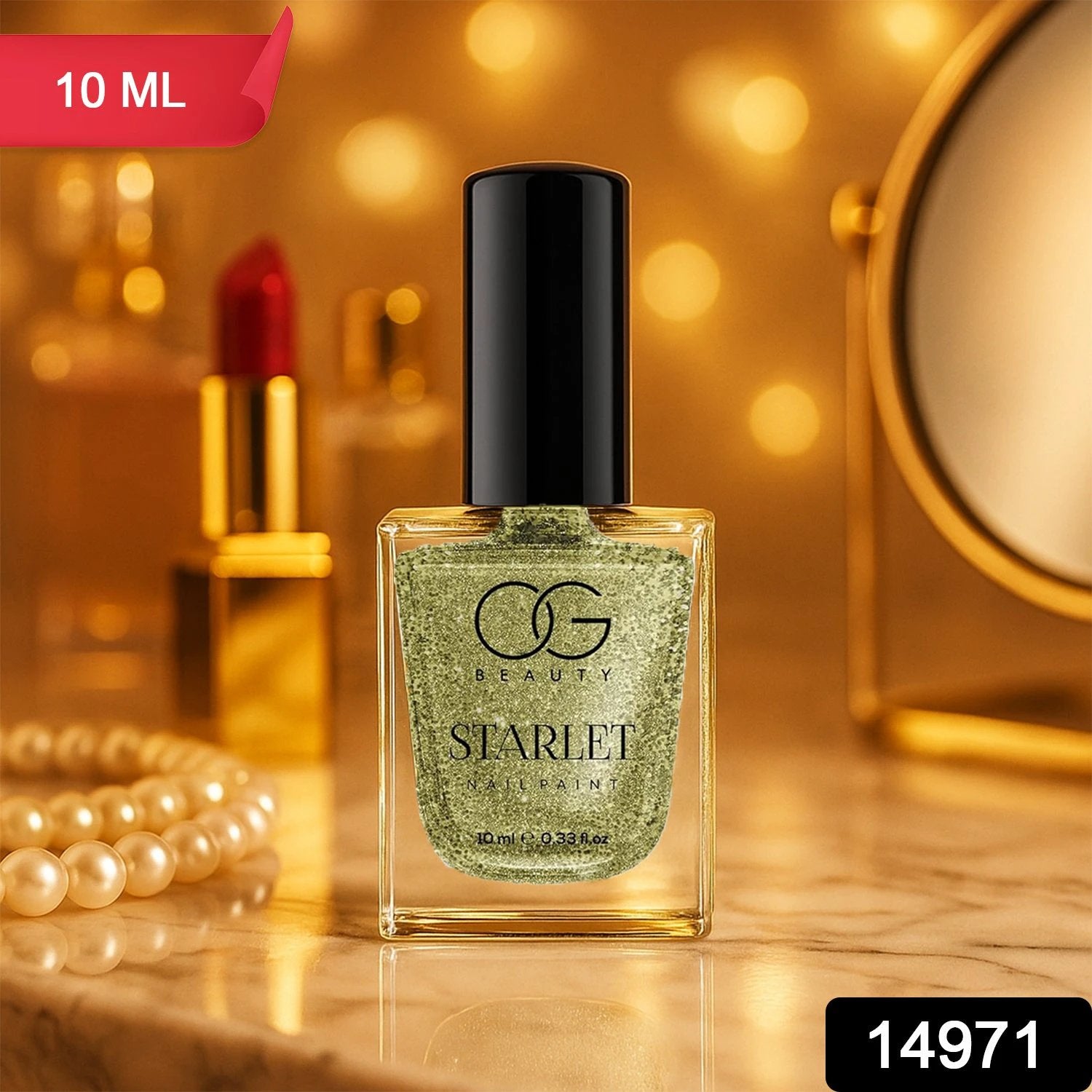 Og Beauty Sunshine Gold Starlet Glitter Nail Paint (10 Ml  1 Pc) - 69KART