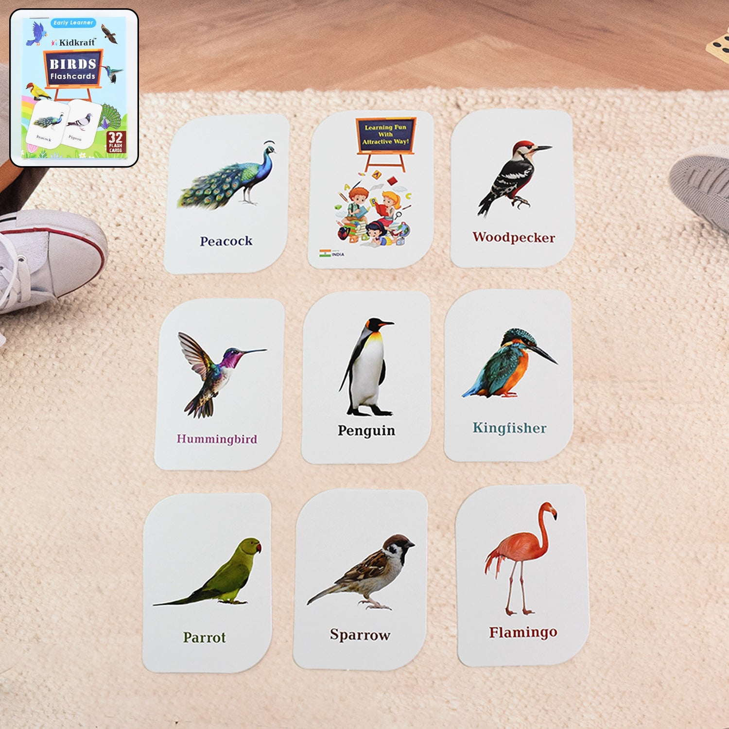 Birds Flashcards 32-piece