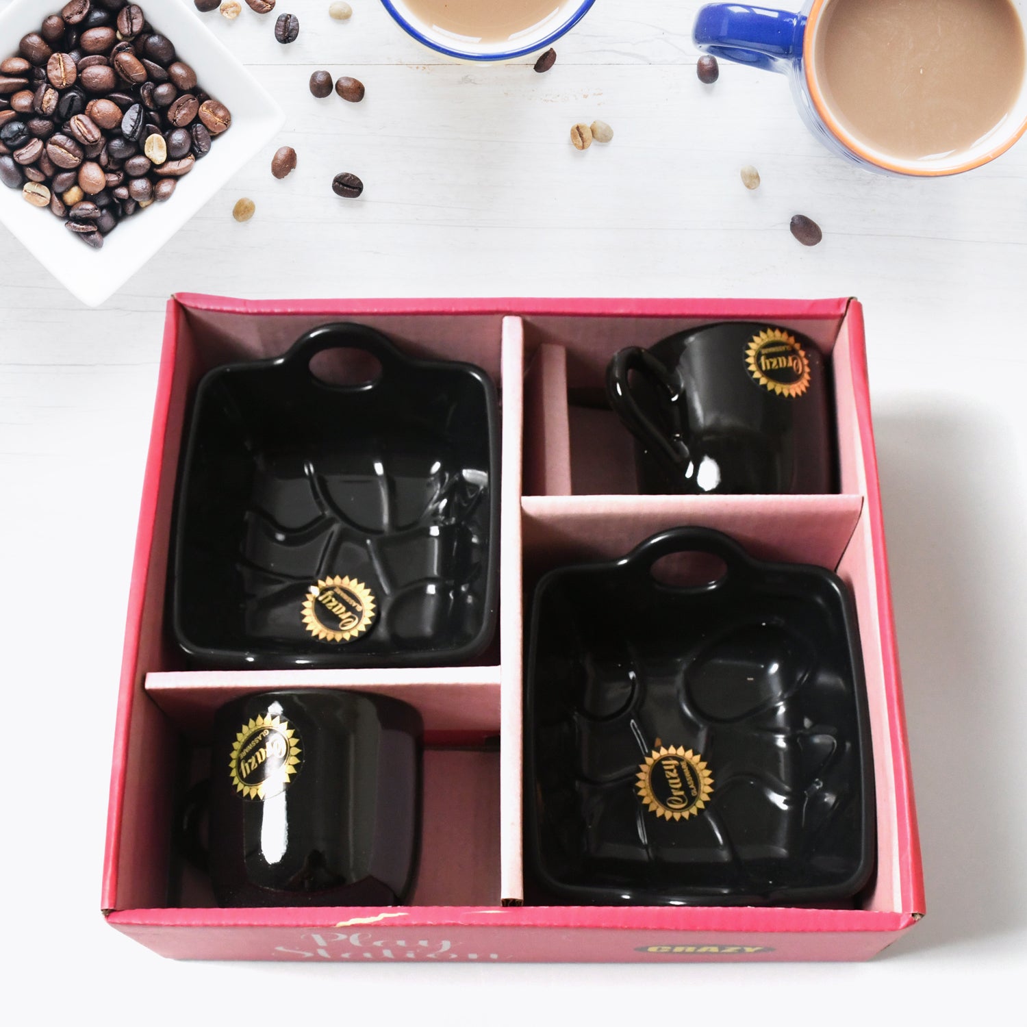 Play Station Ceramic Mug Set (4 Pcs)