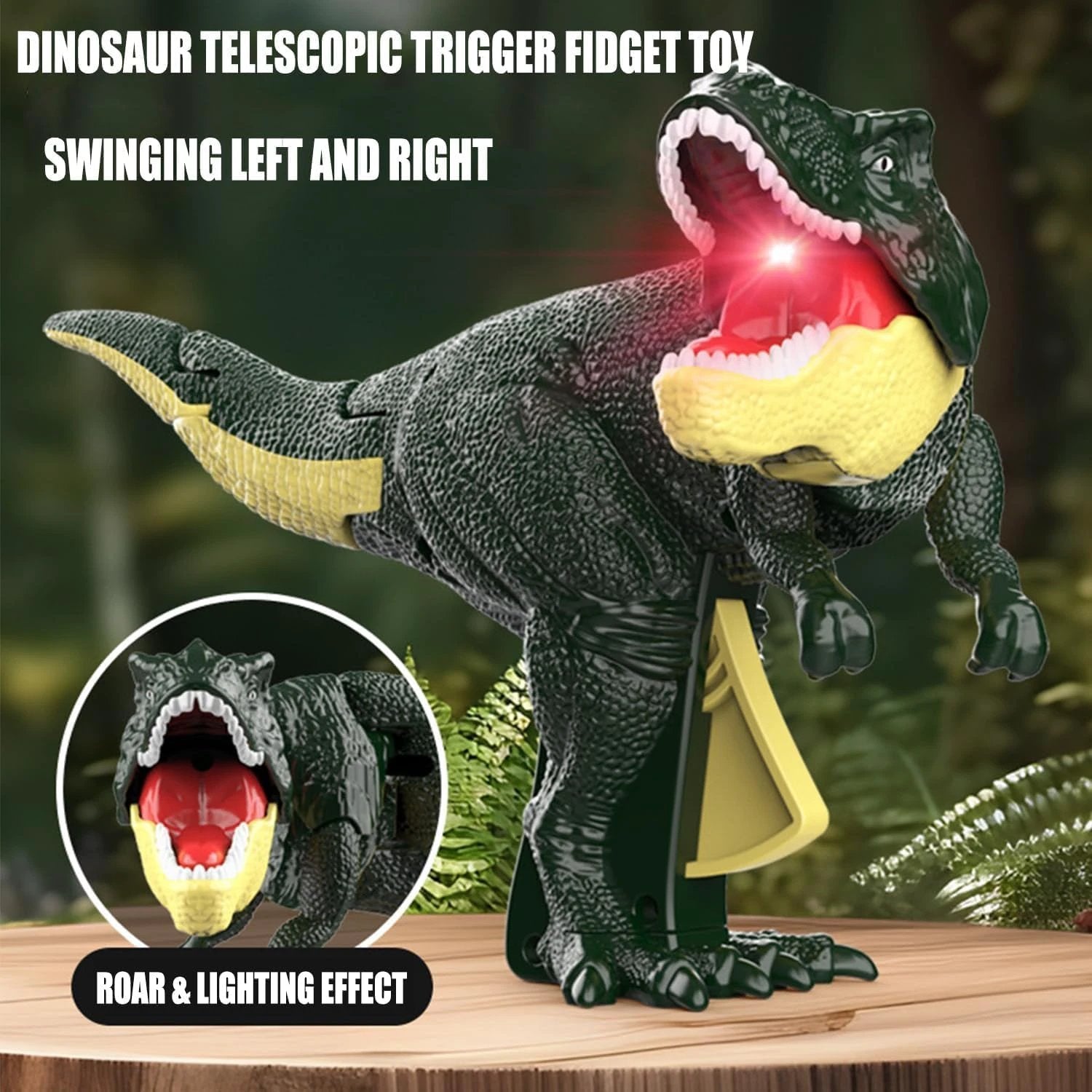 17969 Dinosaur Roaring Toys Trigger Dinosaurs Toys With Dinosaur Sound Lighting Model Vibrating Headmoving (3 + Years 1 Pc) by Wukusy