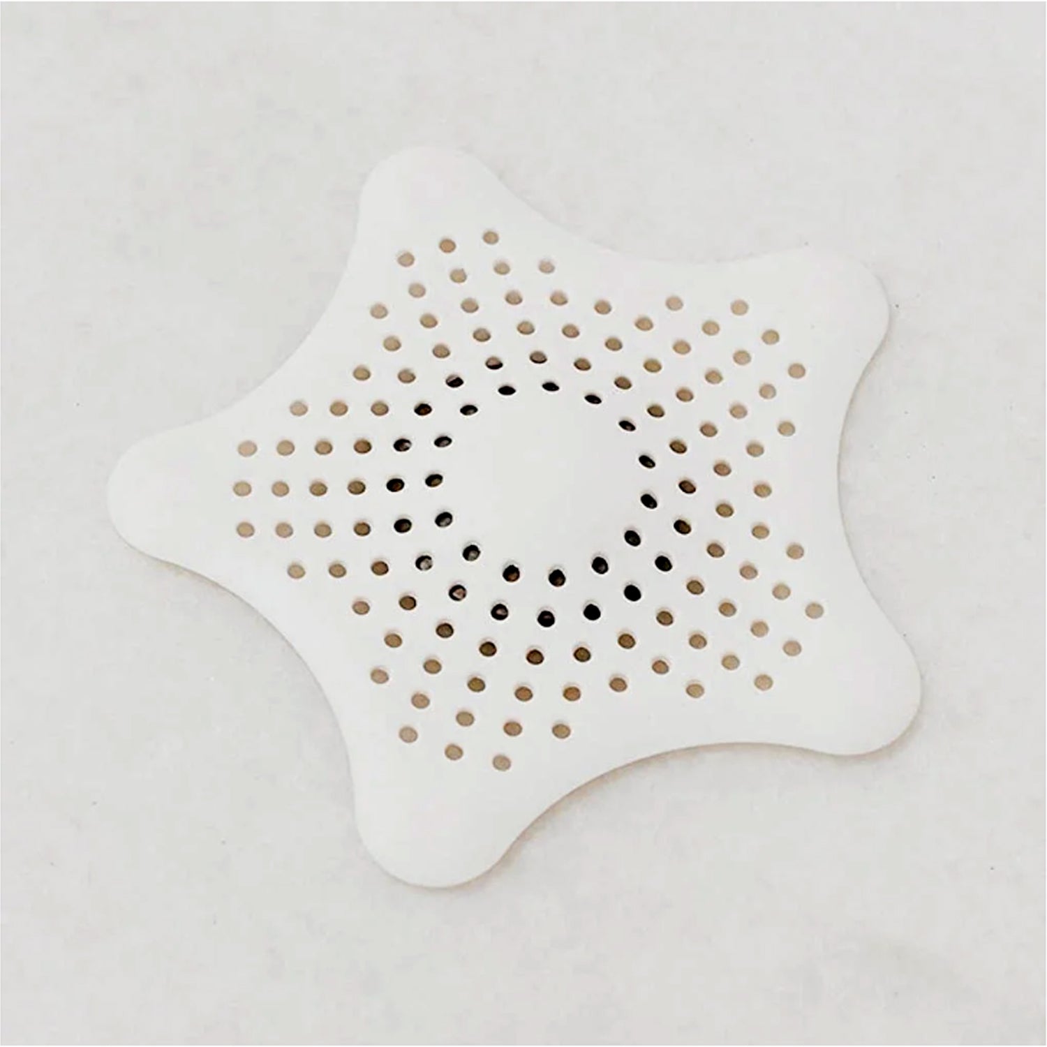 White Silicone Star Sink Filter Bathroom Hair Catcher