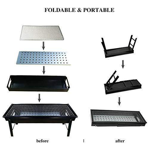 2225 Folding Portable Barbeque Bbq Grill Set For Outdoor And Home - 69kart